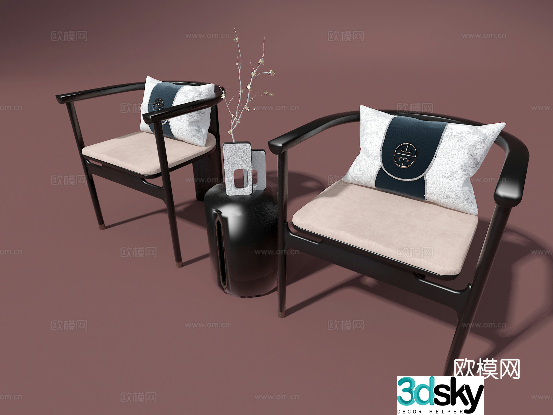 Single sofa chair 3d model