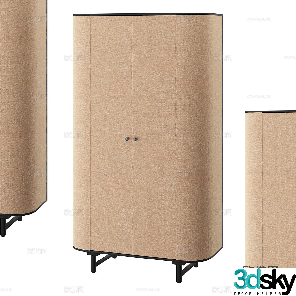 Modern simple wardrobe wardrobe simple wardrobe decorative wardrobe cabinet 3d model