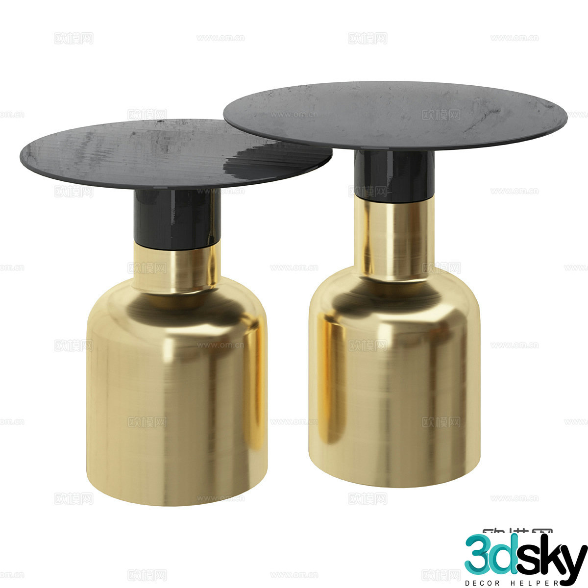 Modern simple and light luxury tea table coffee table simple tea table decorative tea table 3D model
