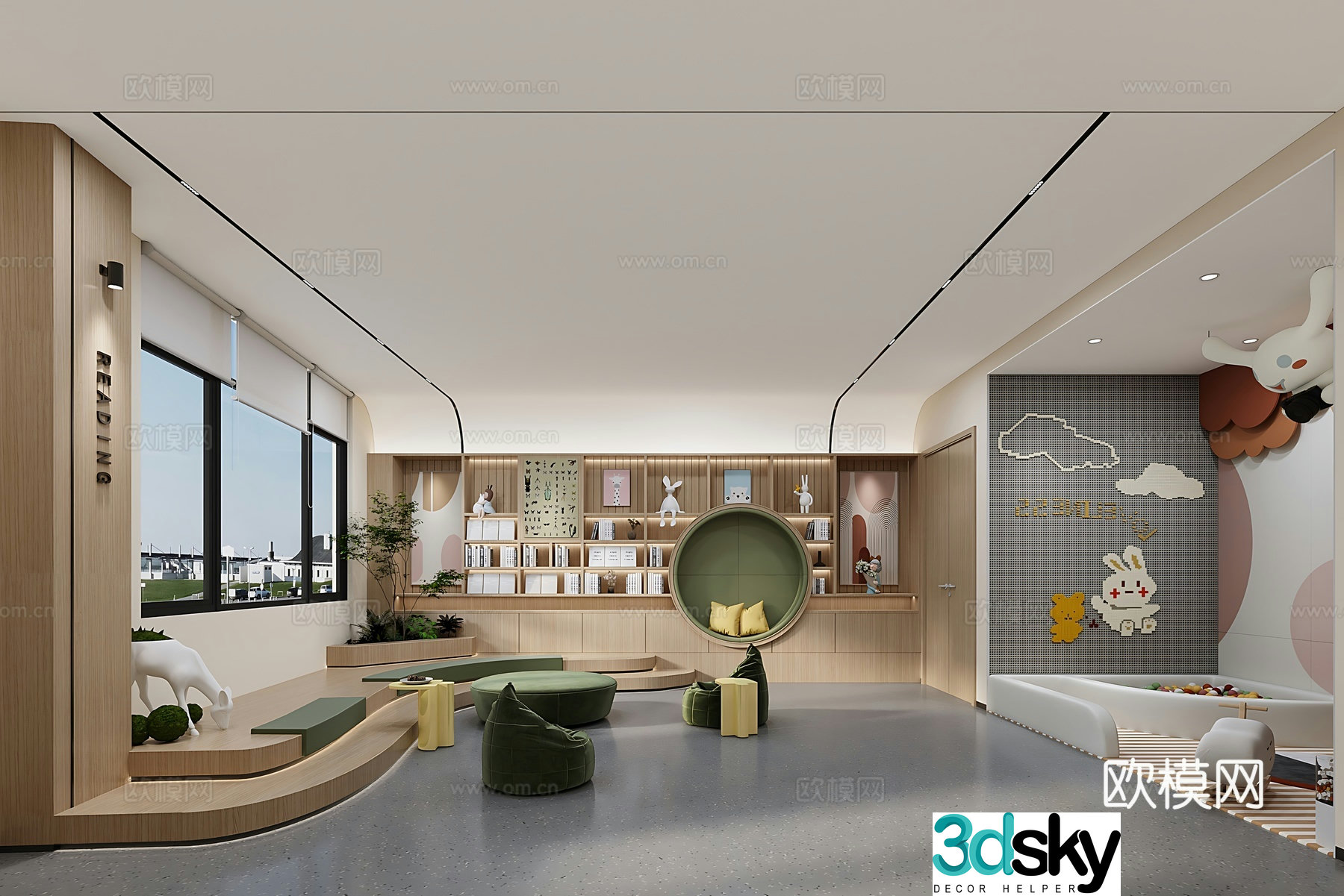 Kindergarten children’s entertainment room 3d model