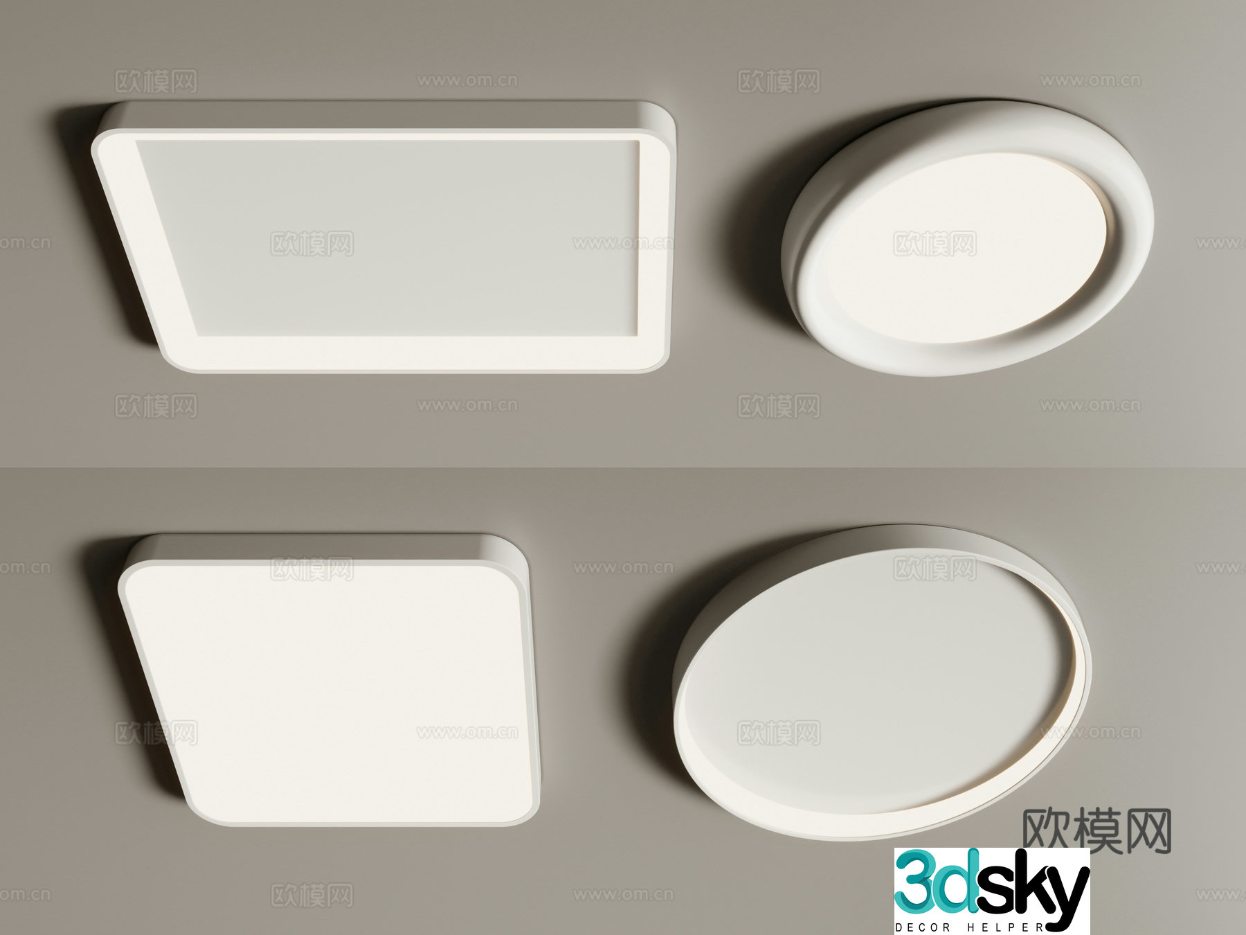 Modern ceiling light 3d model