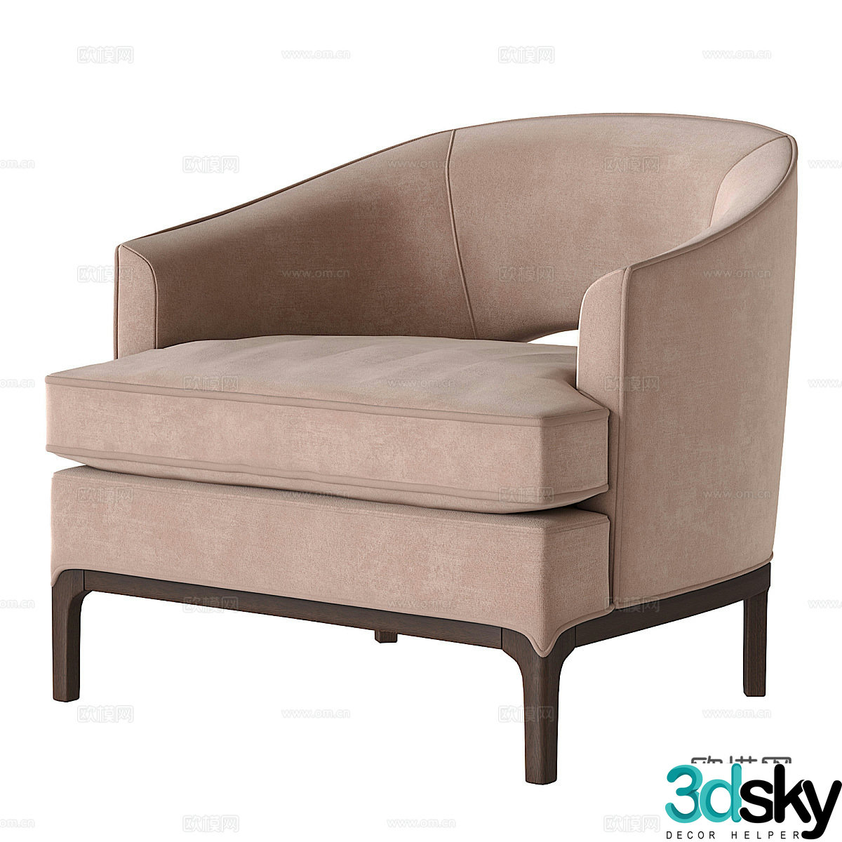 American simple LOUNGE armchair 3d model