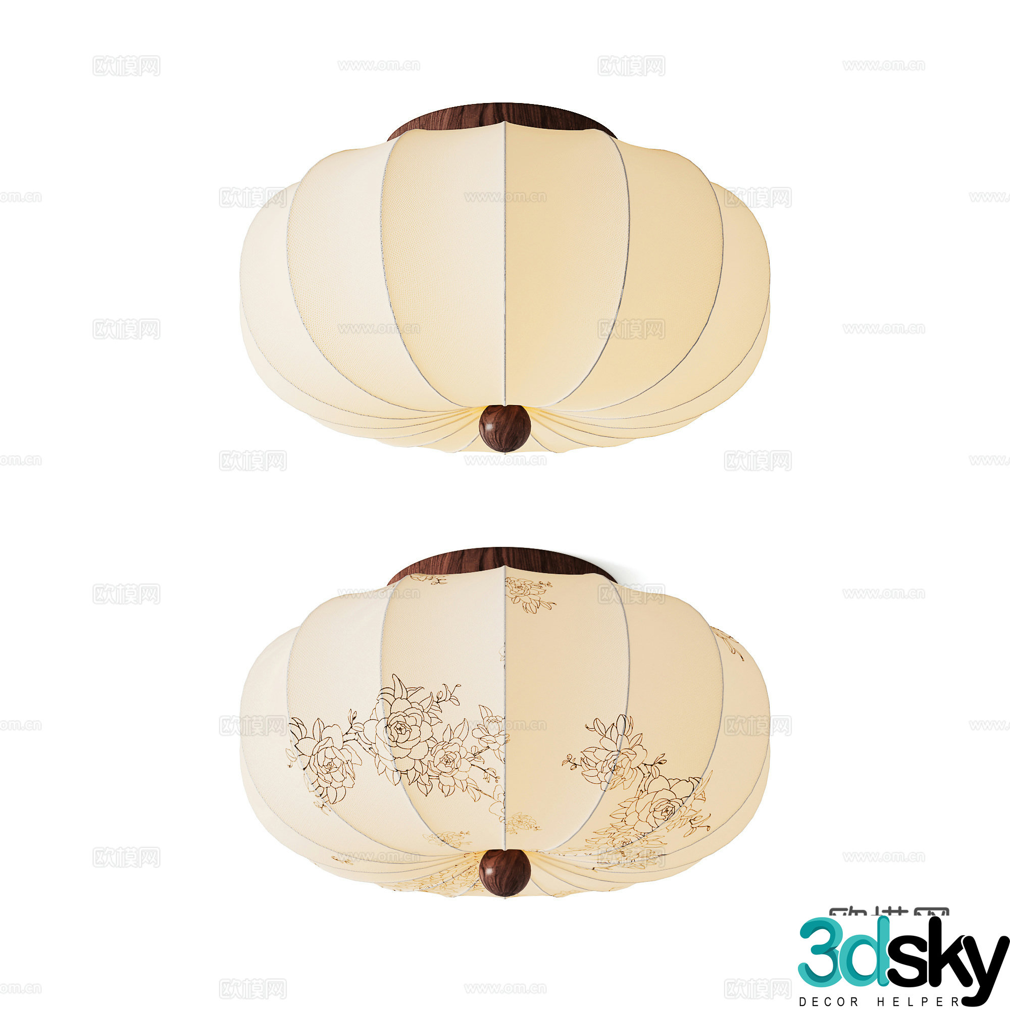 French medieval ceiling light 3D model