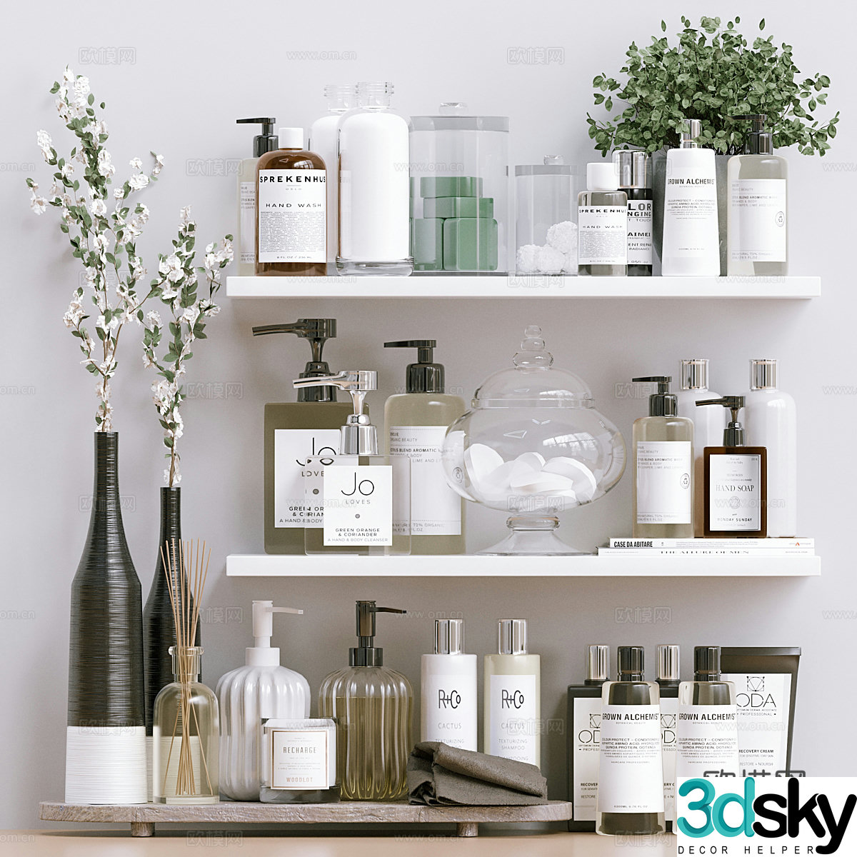 Bathroom toiletries 3D model
