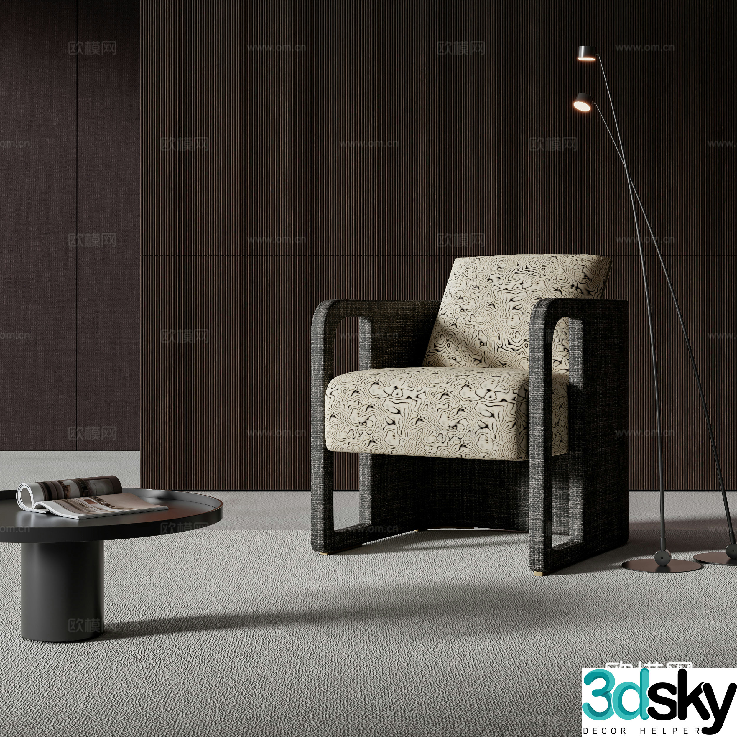 Modern leisure chair 3d model