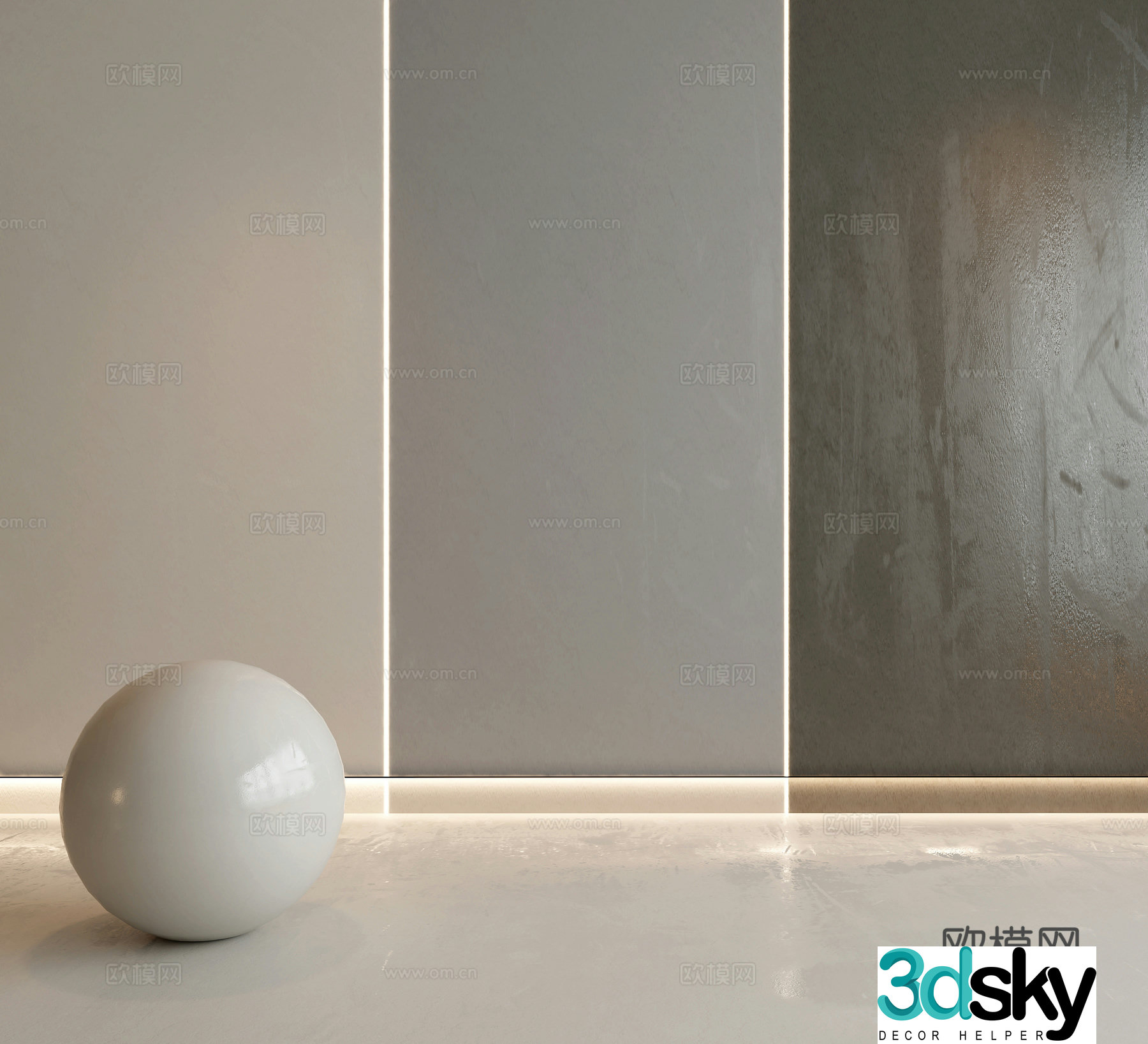 Modern wall paint 3d model