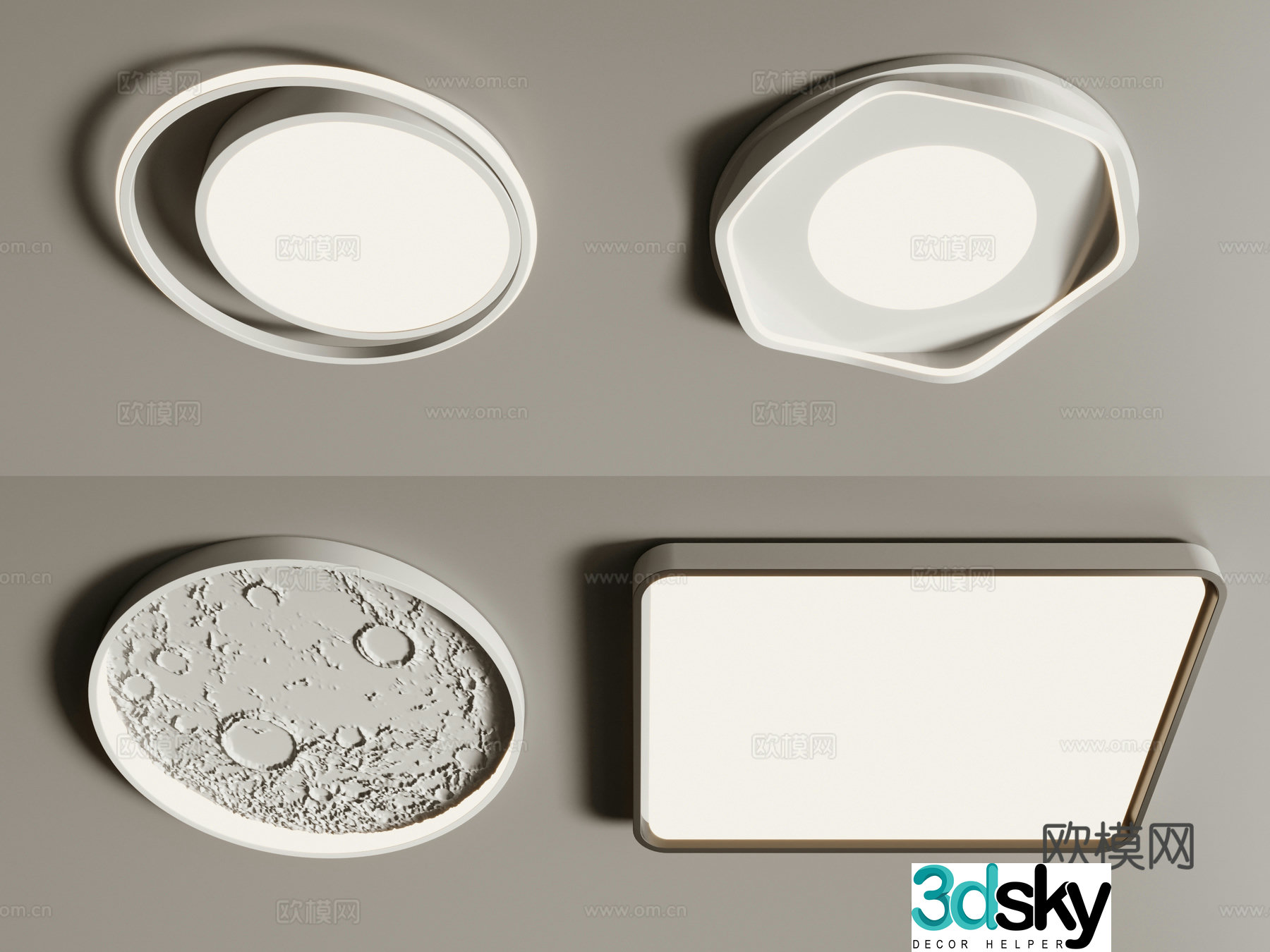 Modern ceiling light 3d model