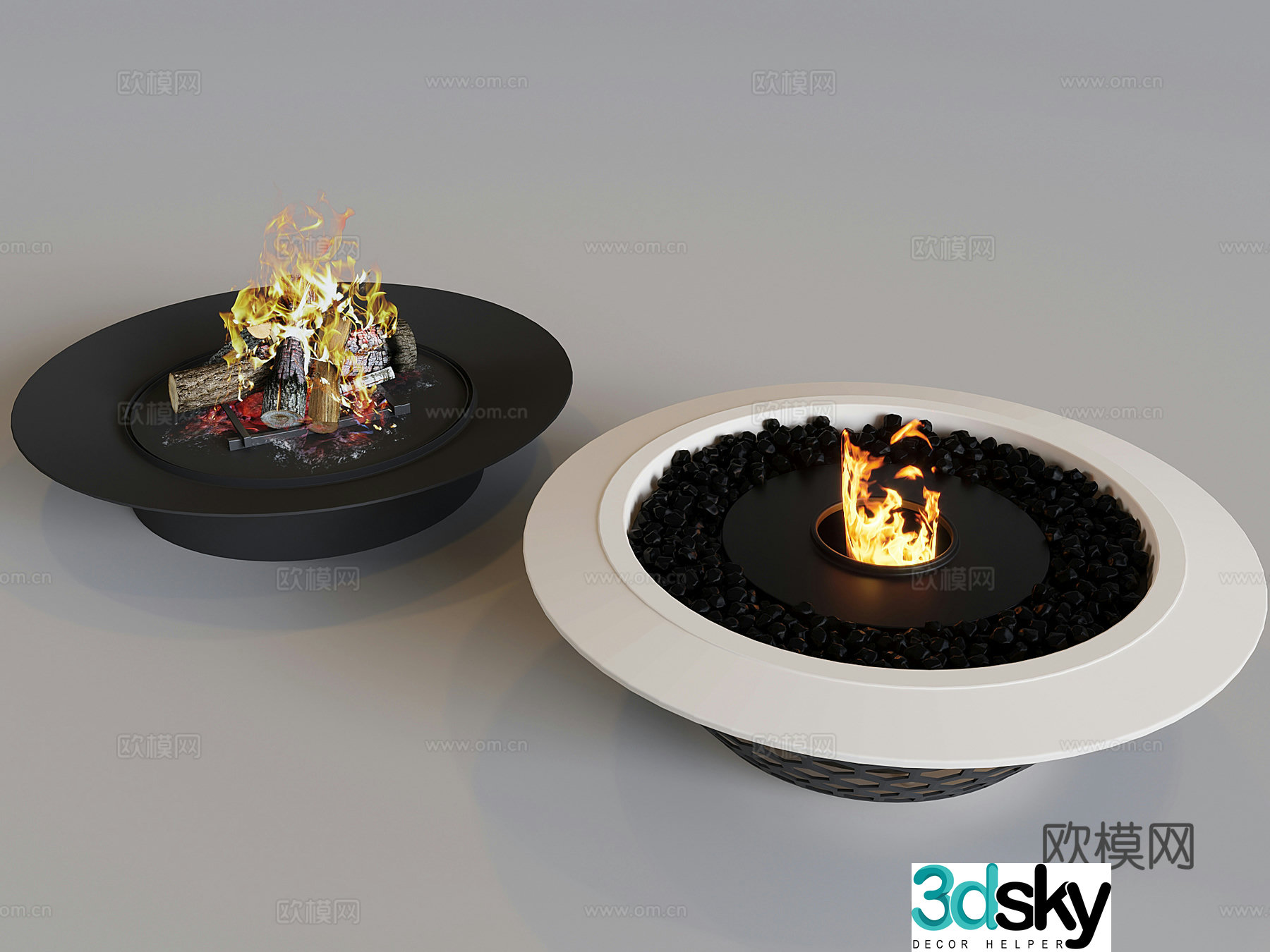 BBQ stove cooking tea in the stove smokeless barbecue stove bonfire 3d model
