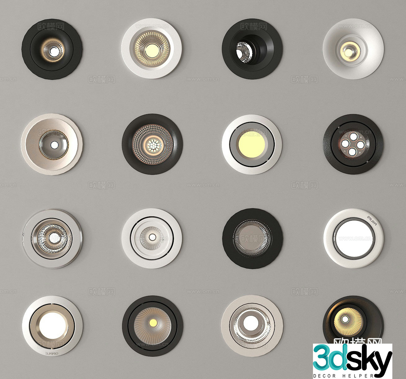 Spotlight Bull Eye Lamp 3D Model
