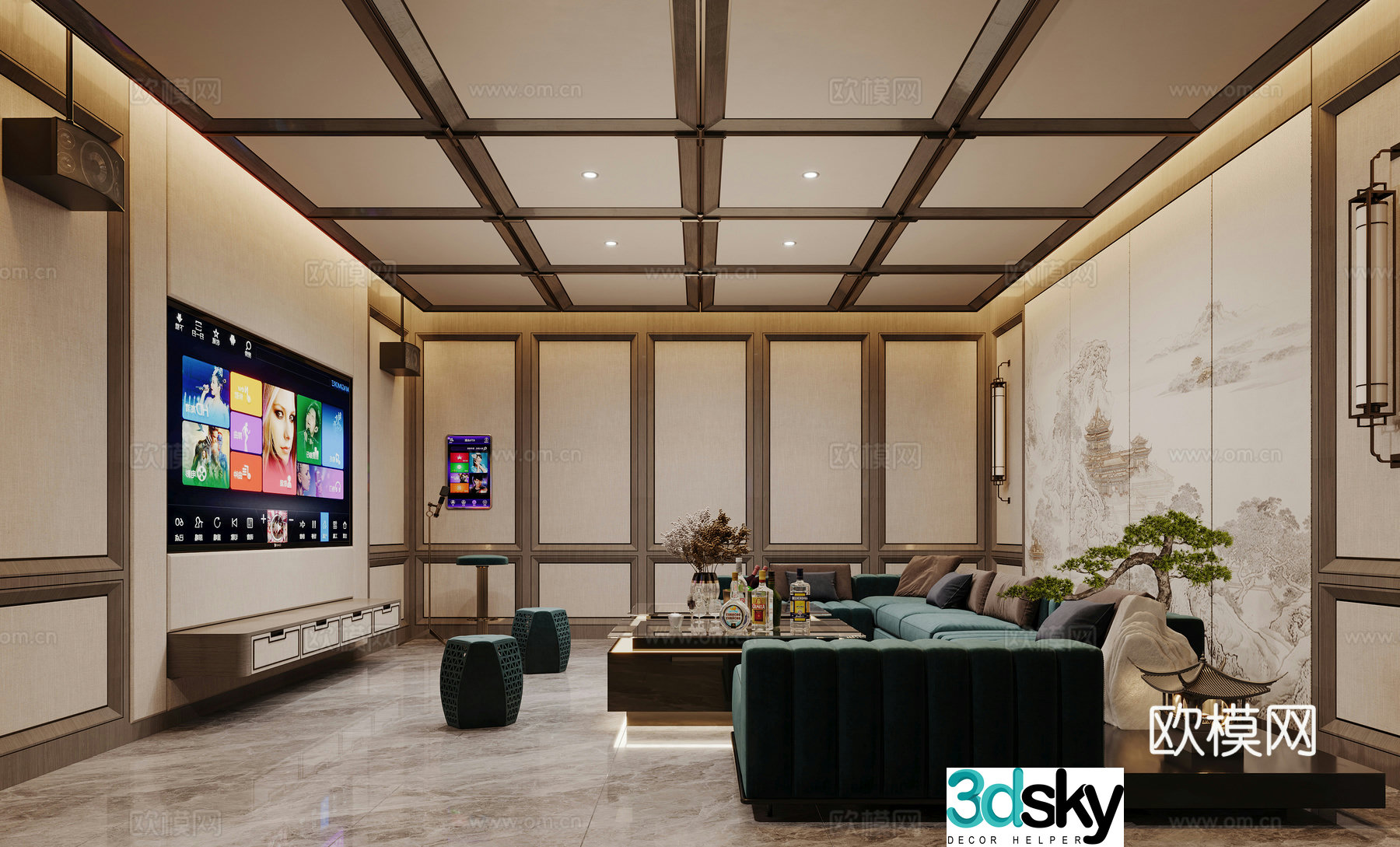 New Chinese KTV box 3D model