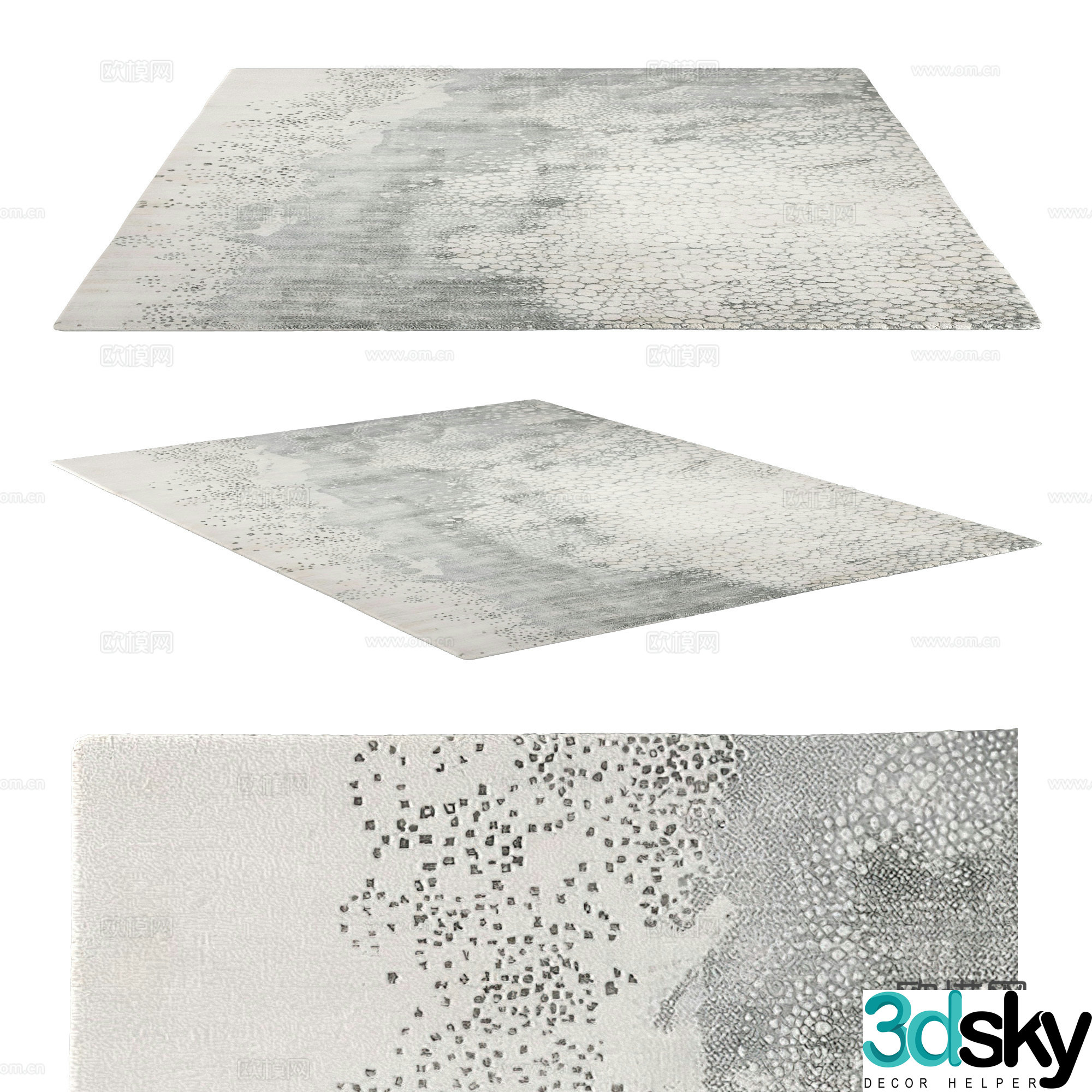 New Chinese style fabric carpet 3D model