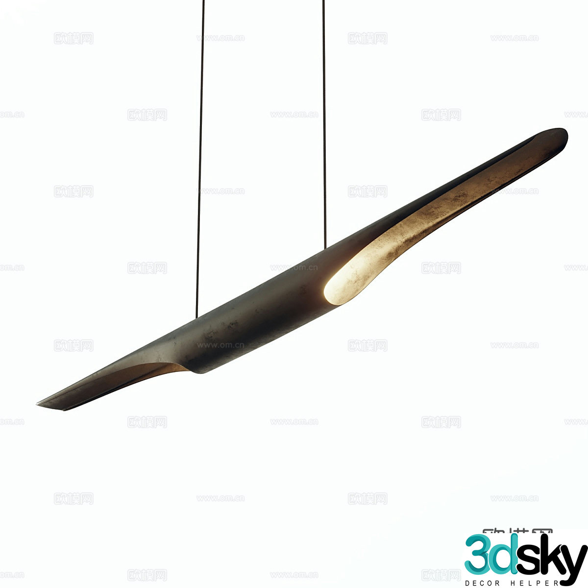 Modern minimalist decorative chandeliers 3d model