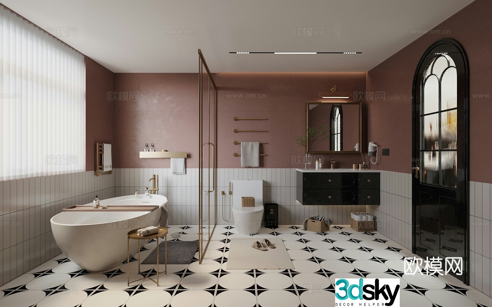 French bathroom 3d model