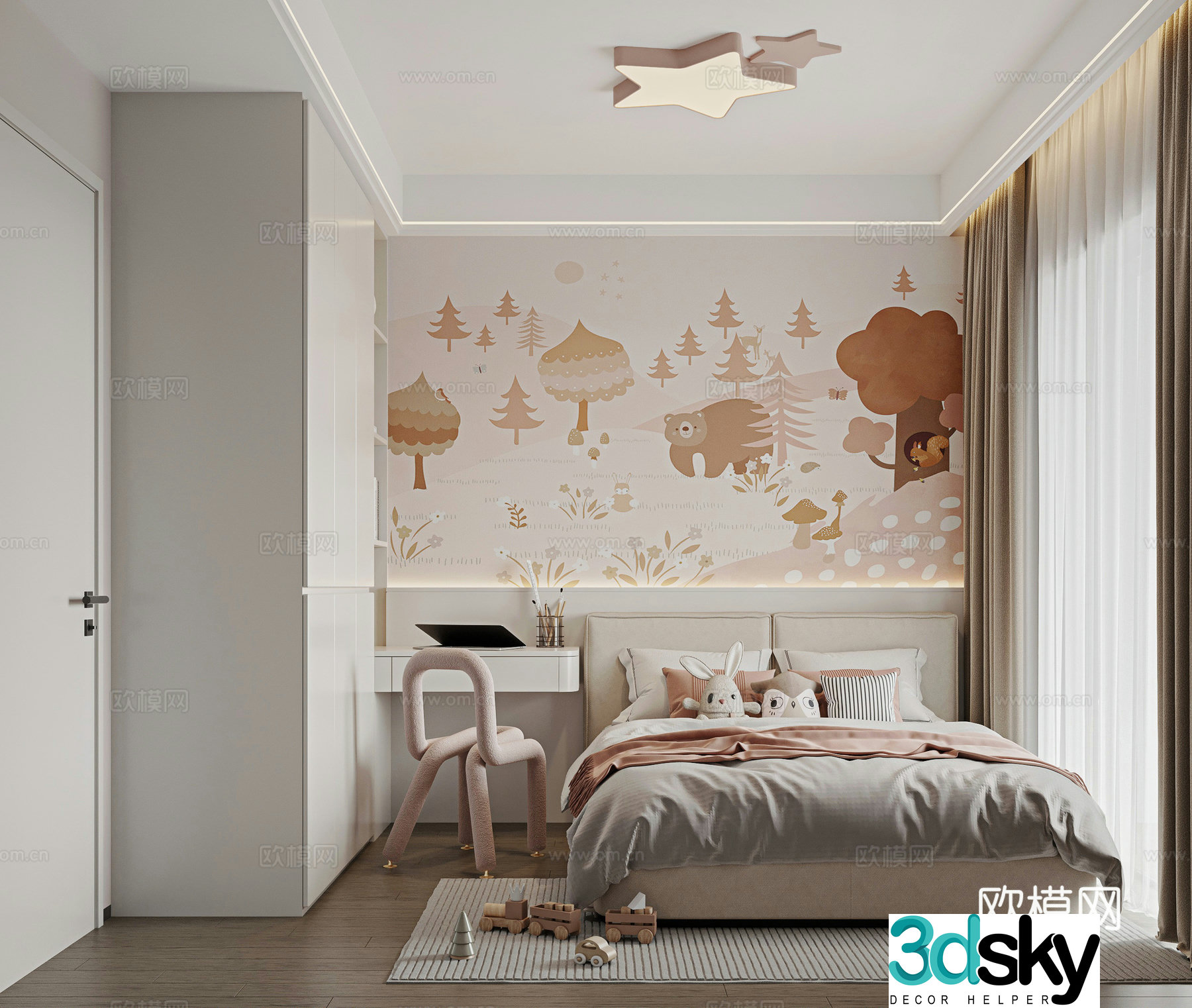 Daughter room Children’s room Second bedroom 3D model