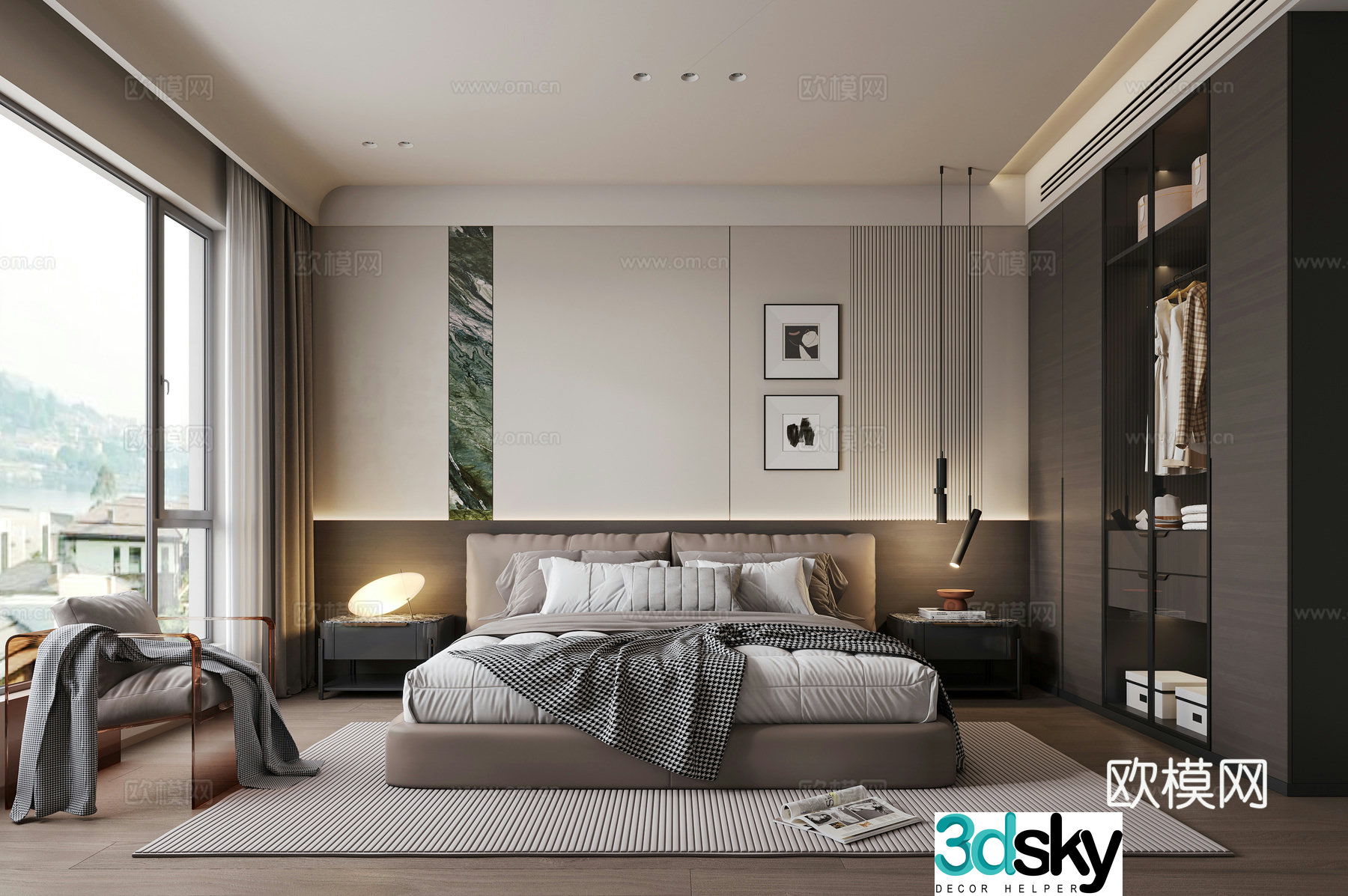 Modern bedroom 3d model