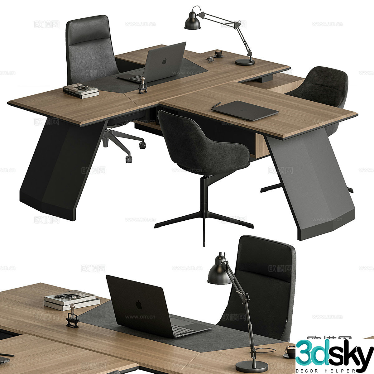 Modern Italian office desk chair 3d model