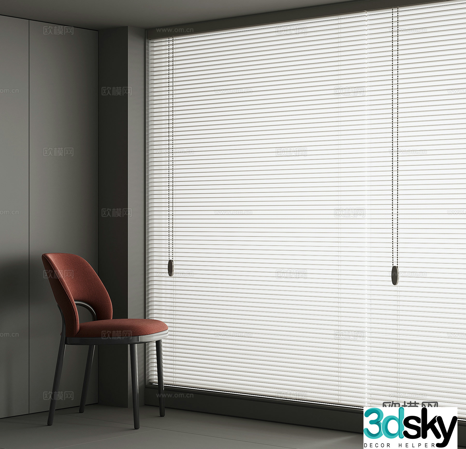 Modern Shangri-La curtain 3d model