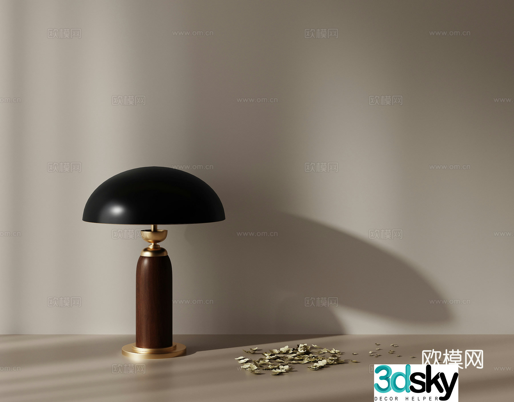3D model of medieval table lamp