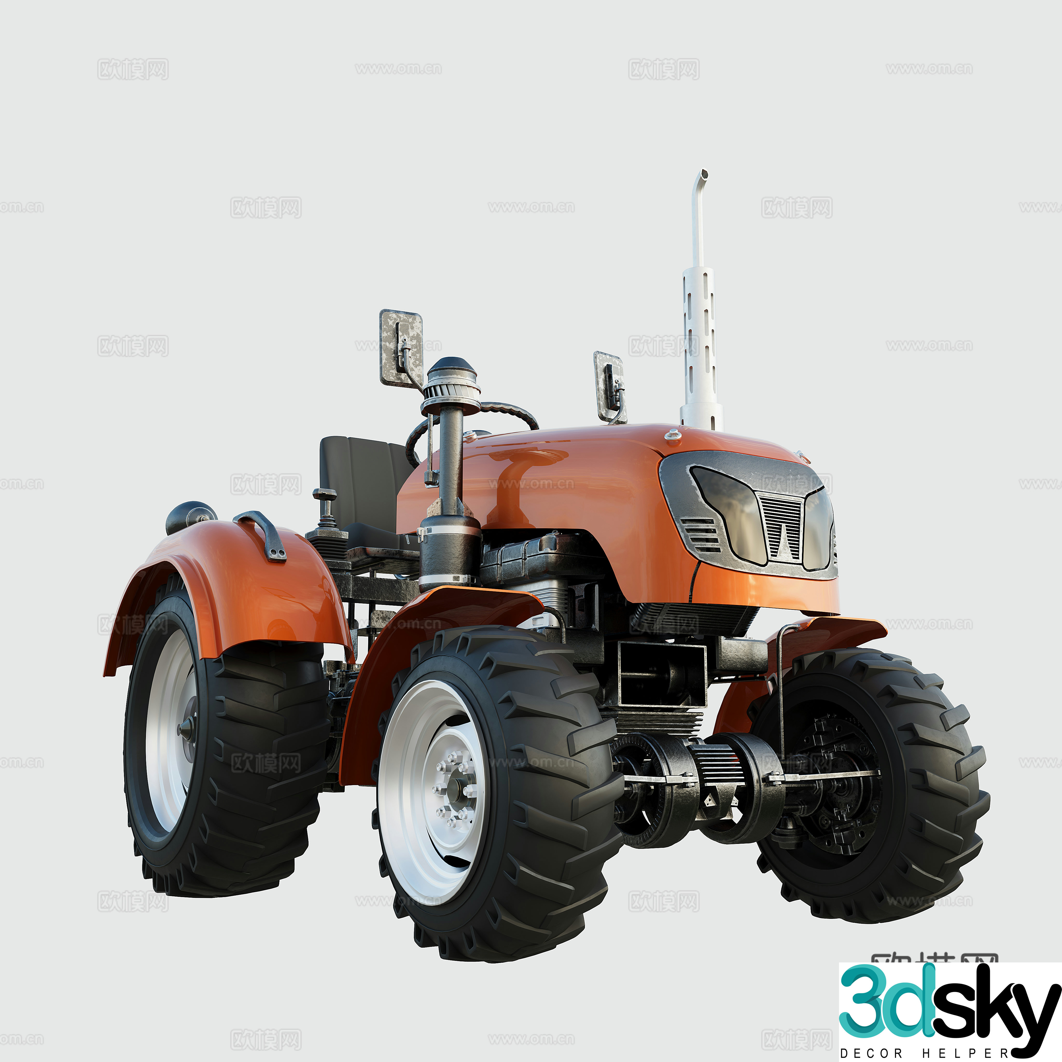 Farm tractor 3d model