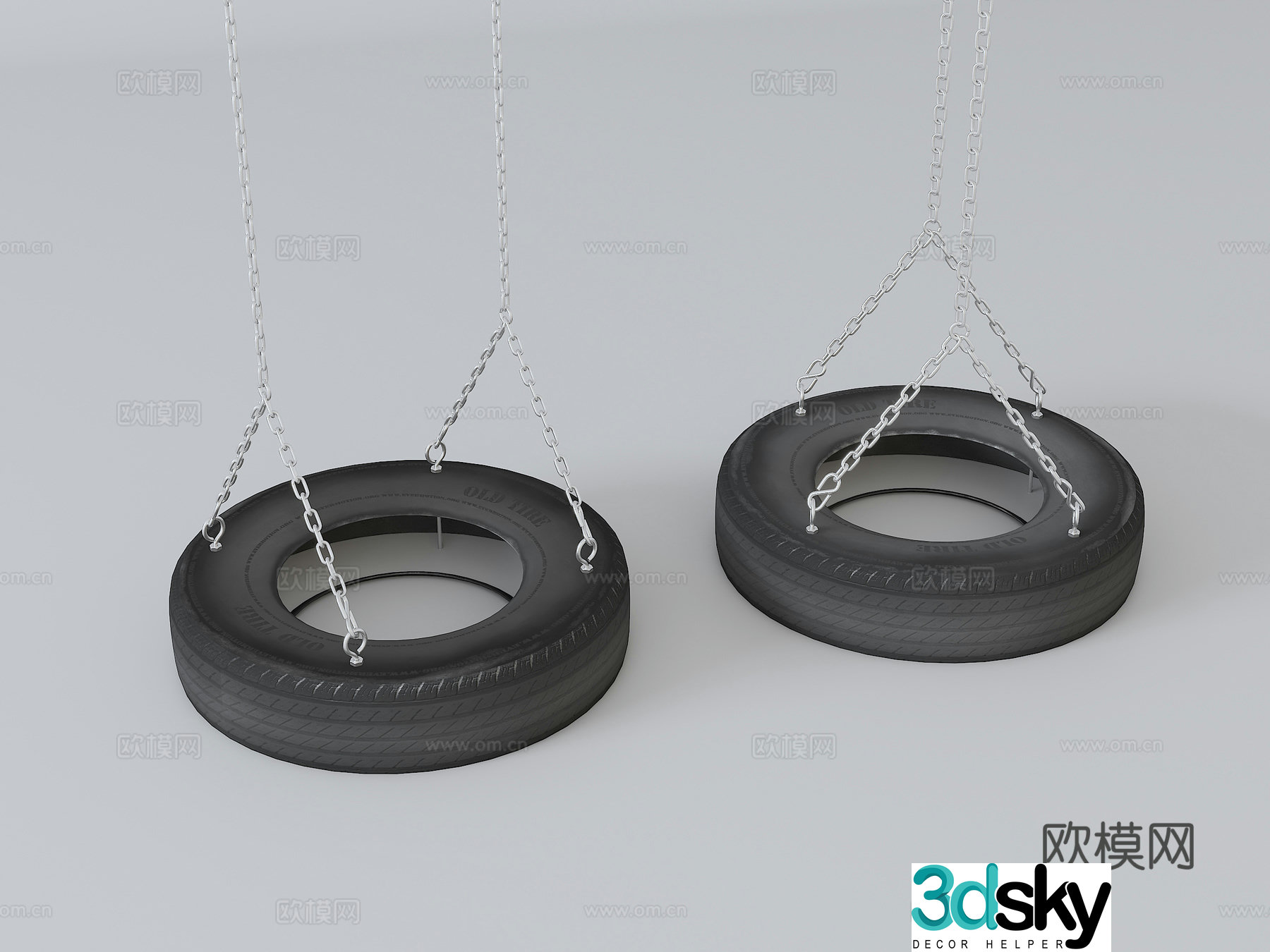 Tire swing 3d model