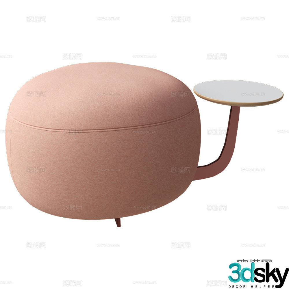 3D model sitting on the bench