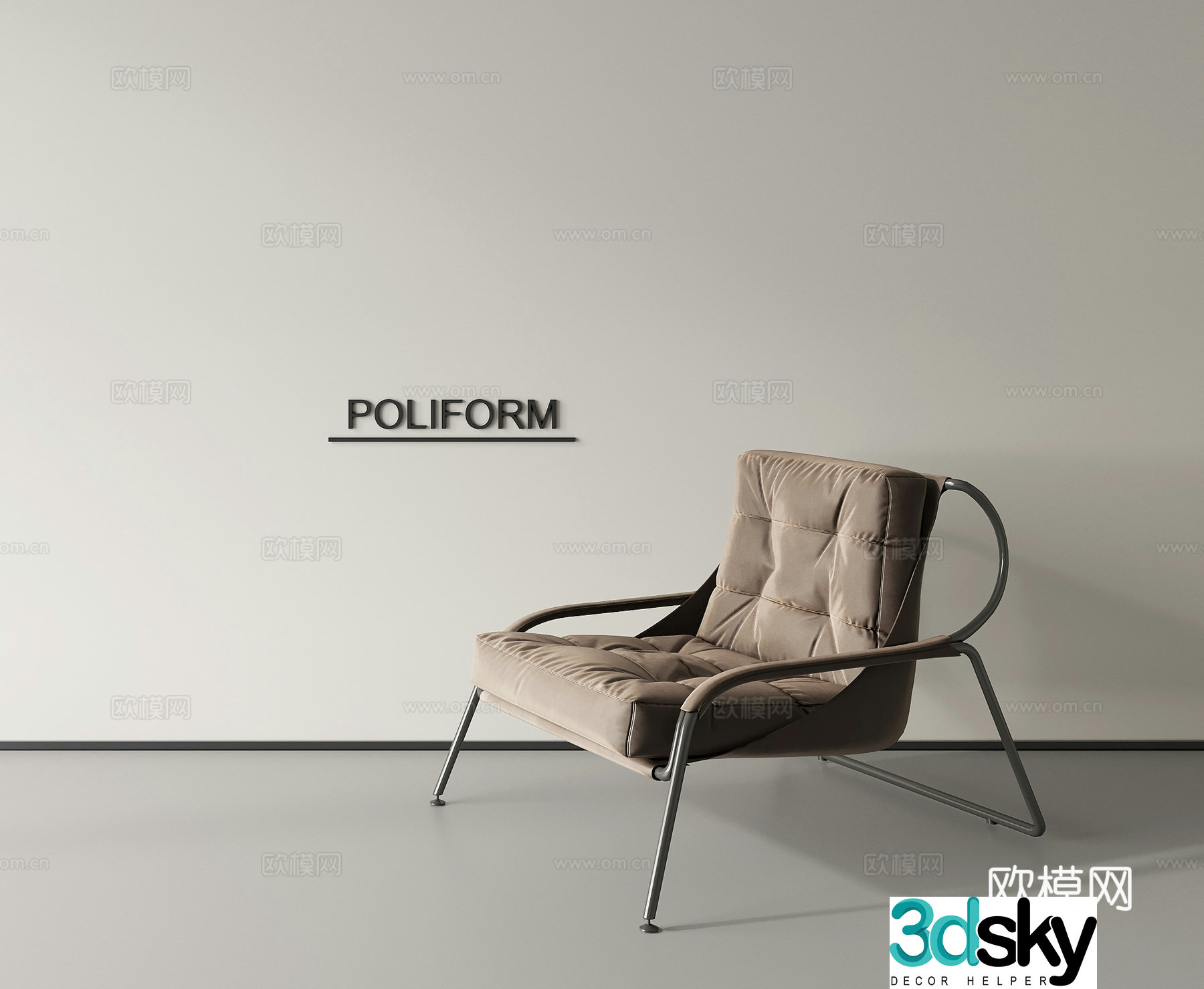 Leisure chair lazy sofa 3d model