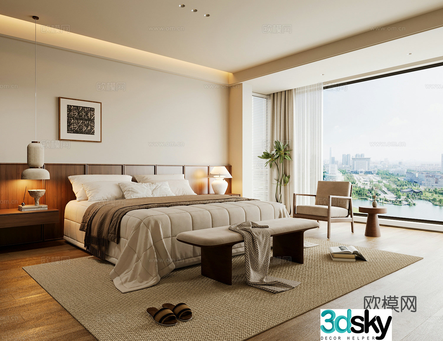 Wasabi Middle Ages Home Bedroom Wasabi Wind Bedroom Secondary Bedroom Master Bedroom Bathroom Window Bedroom 3D Model