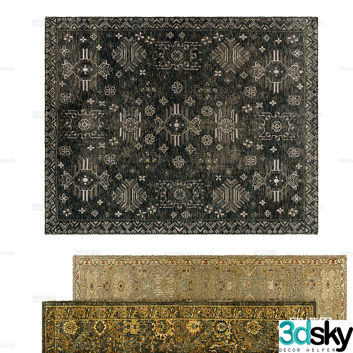 Square carpet 3d model