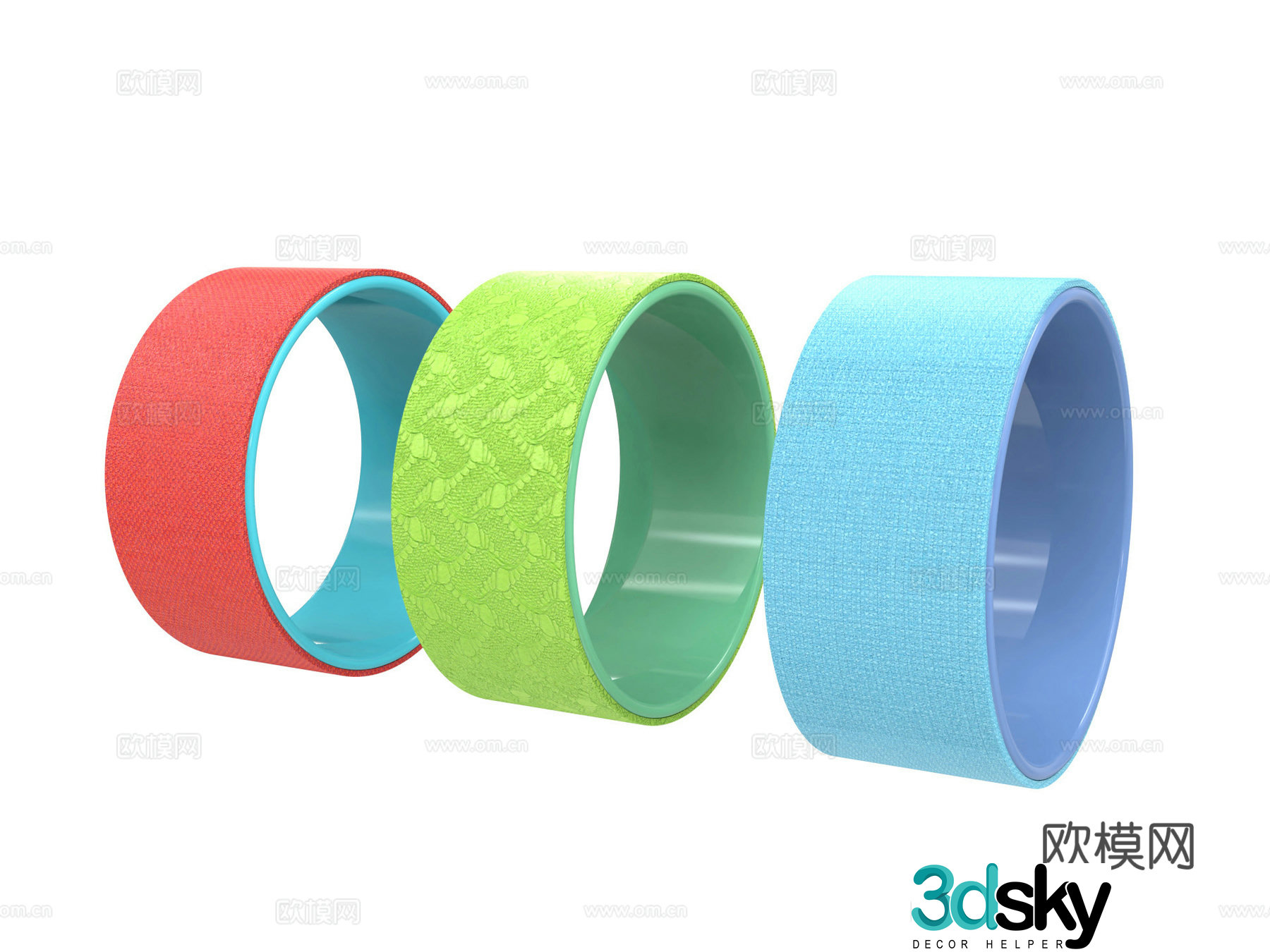 Yoga wheel Fitness equipment Yoga supplies Sports products 3d model