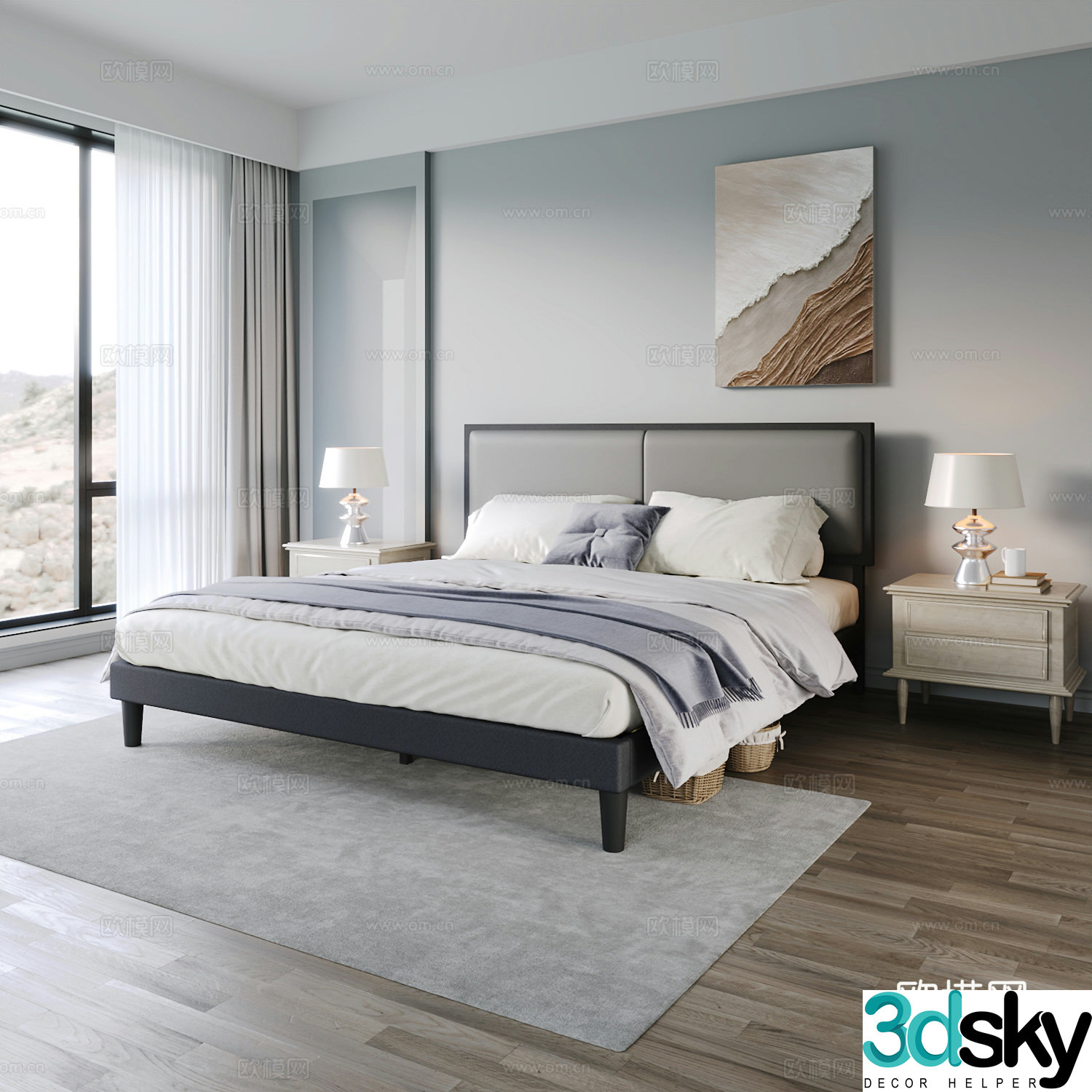 Modern bedding 3d model