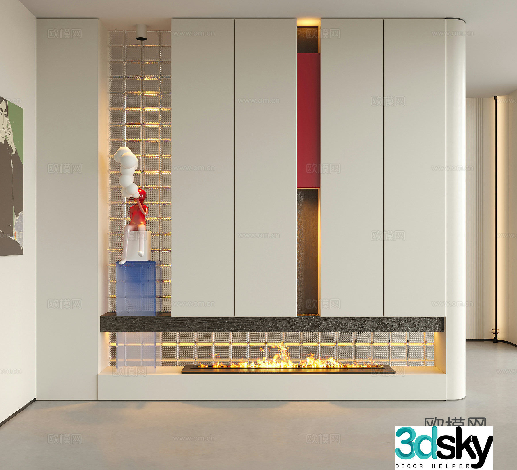 Modern decorative entrance hall entrance hall entrance hall sculpture sculpture ornaments 3D model