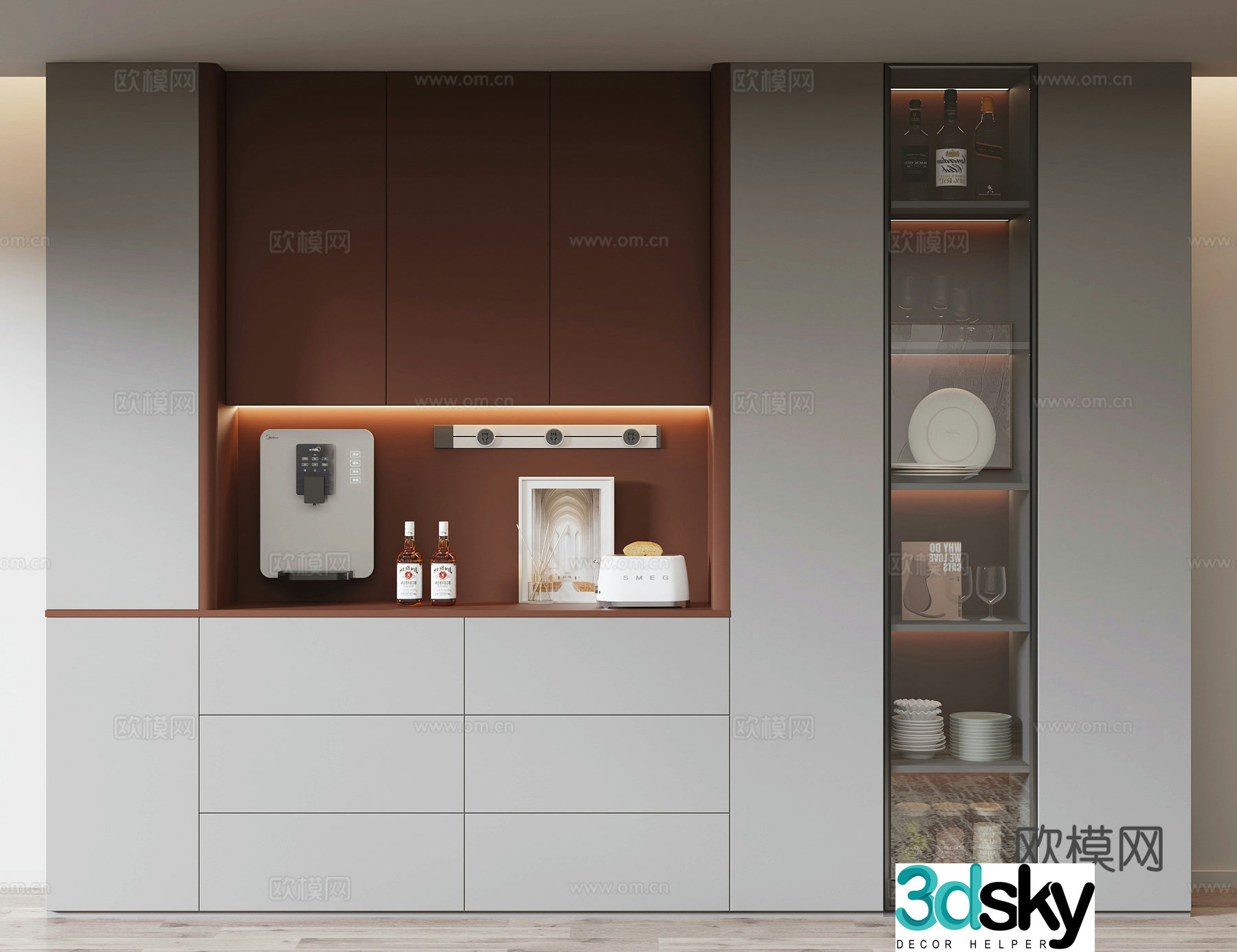 Modern sideboard 3D model