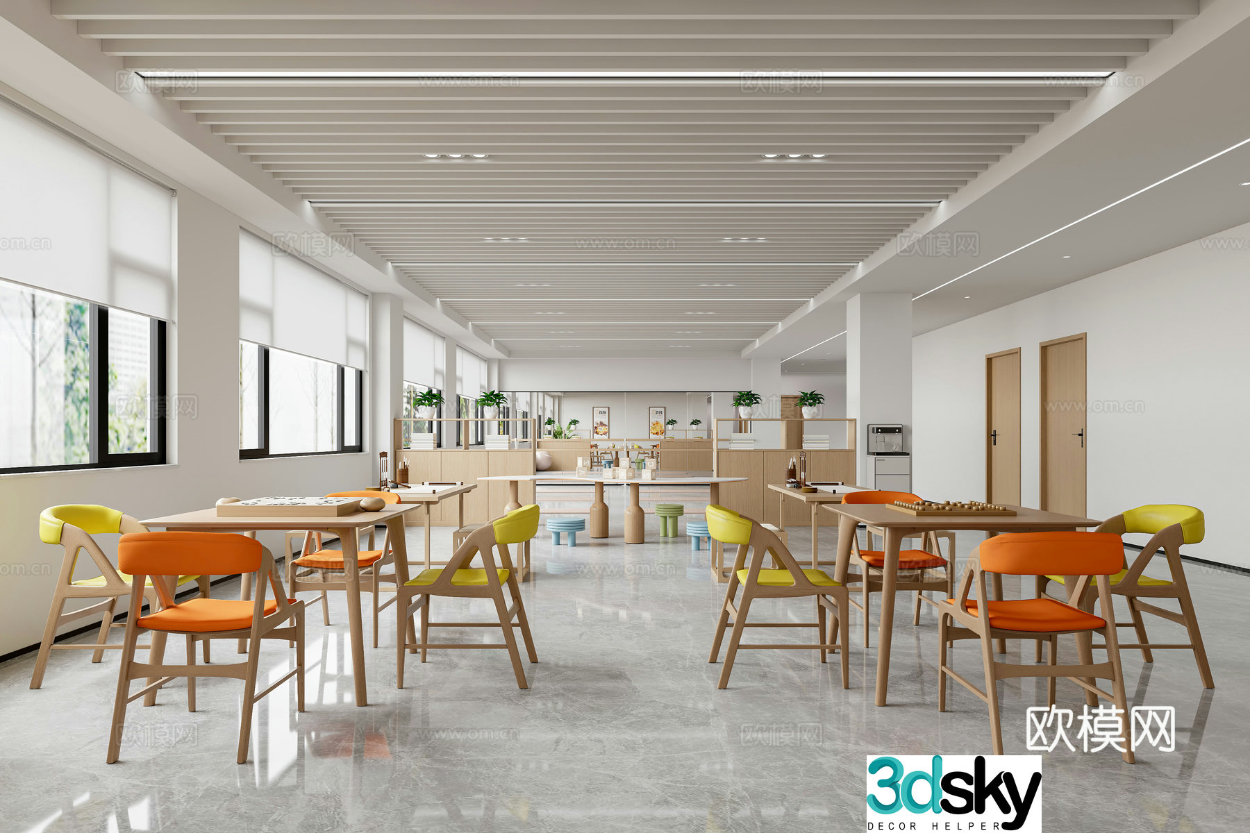 Modern Community Activity Center 3D Model