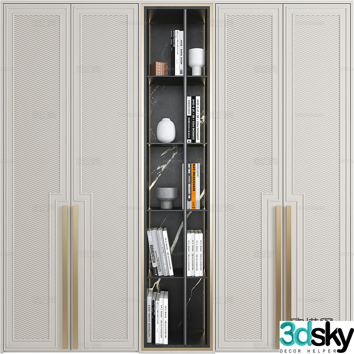 Modern light luxury wardrobe 3d model