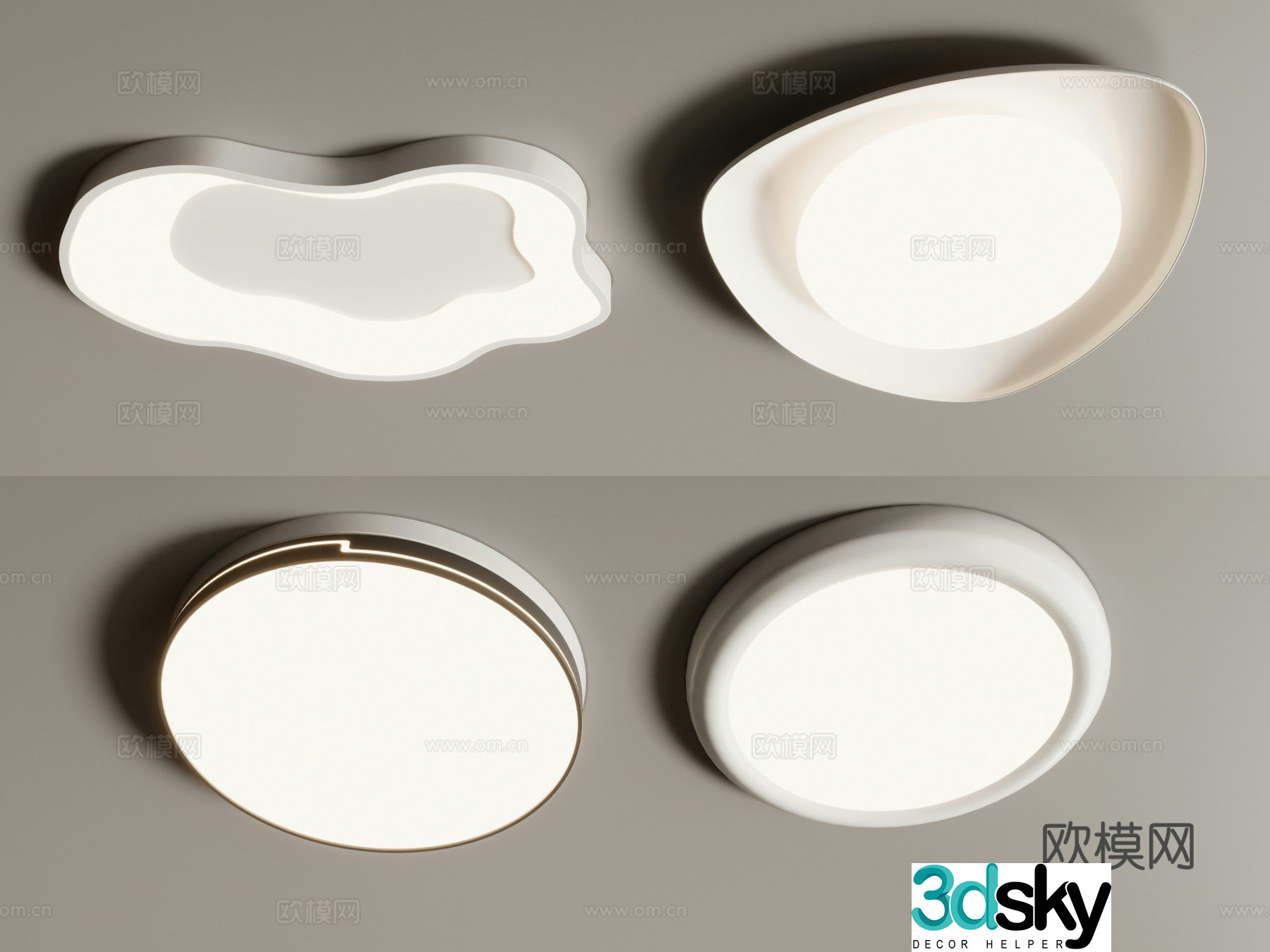 Modern ceiling light 3d model