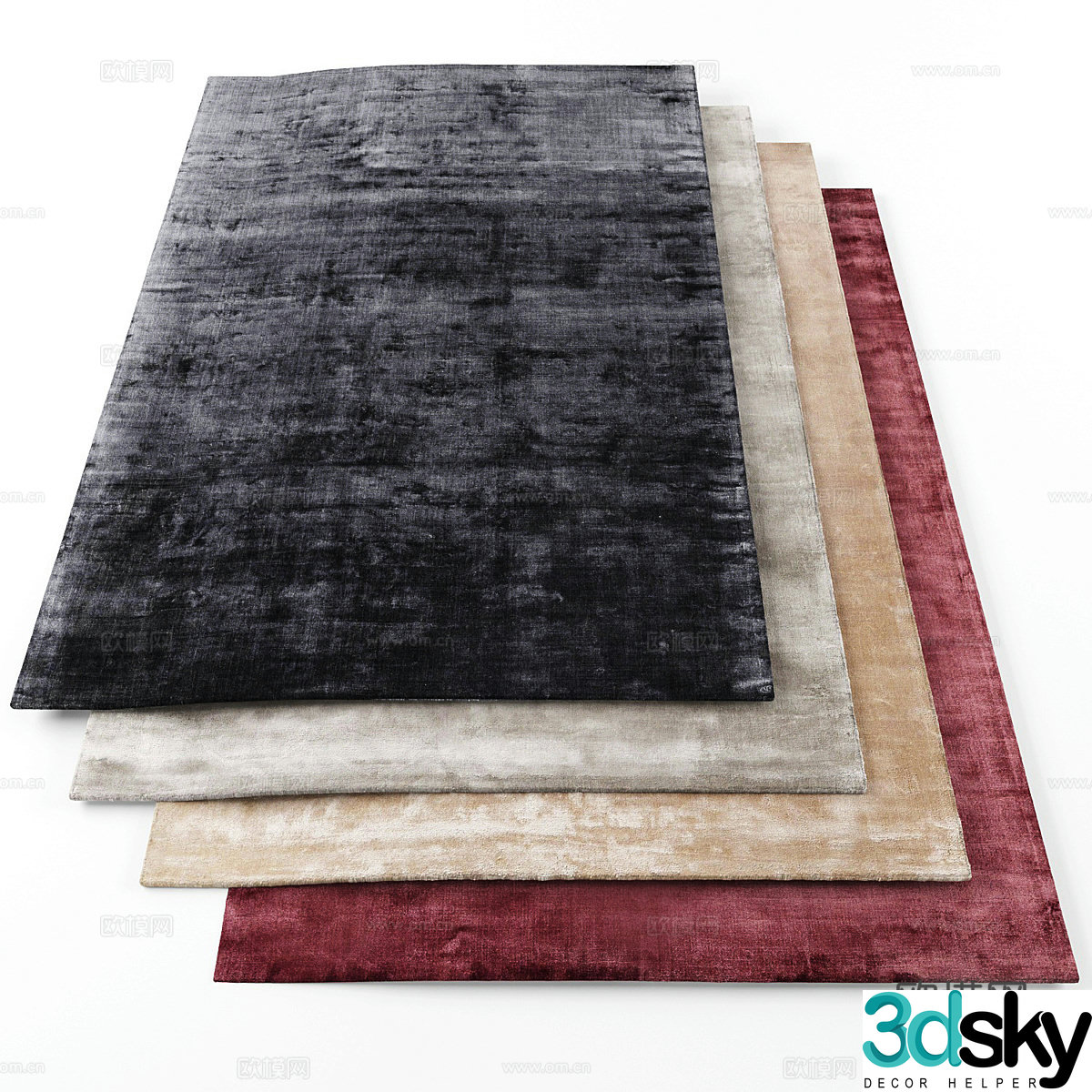 New Chinese style fabric carpet 3D model
