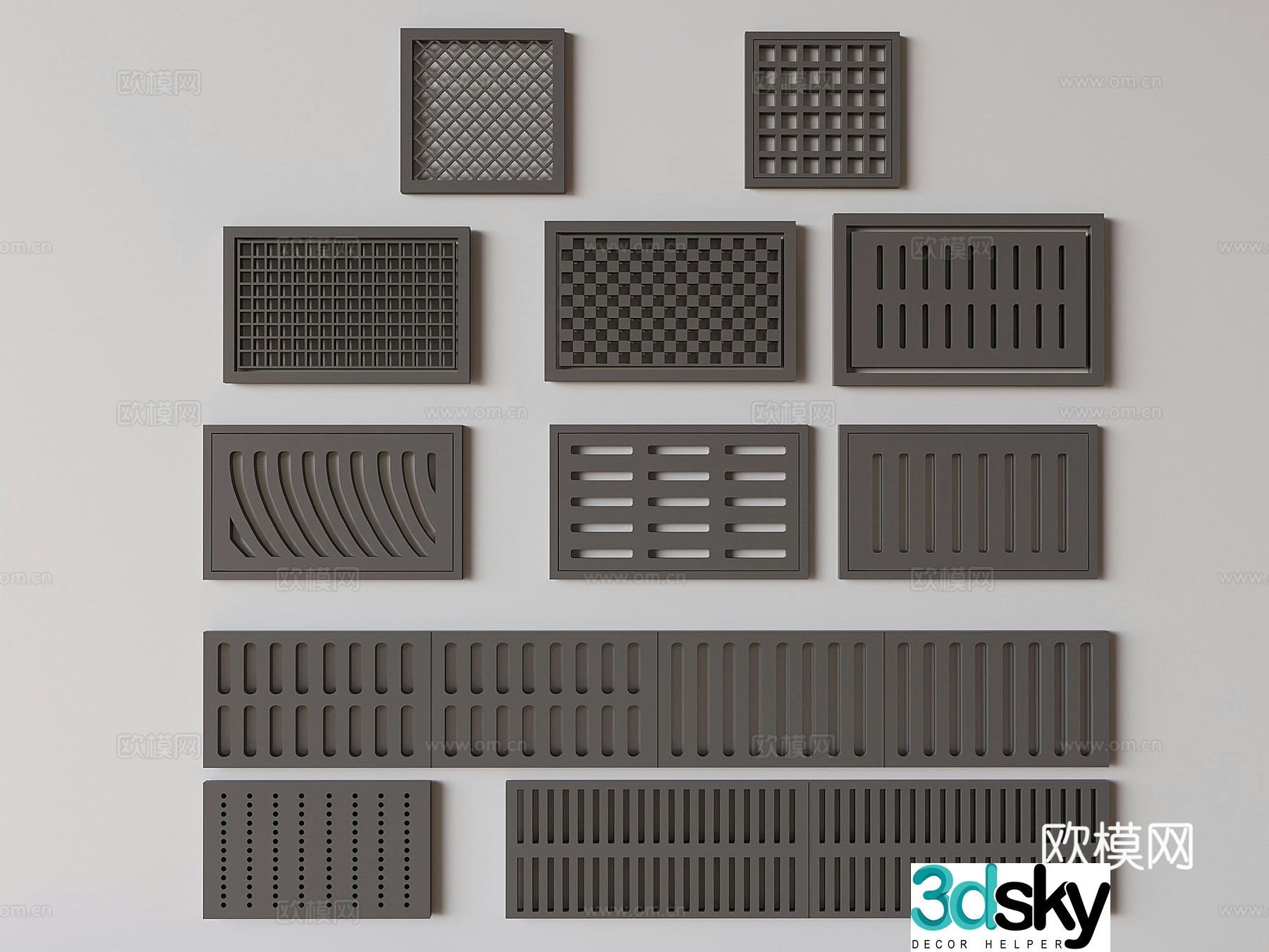 Manhole cover rainwater grate cover Check well drainage manhole cover Municipal drainage sewage manhole cover 3D model