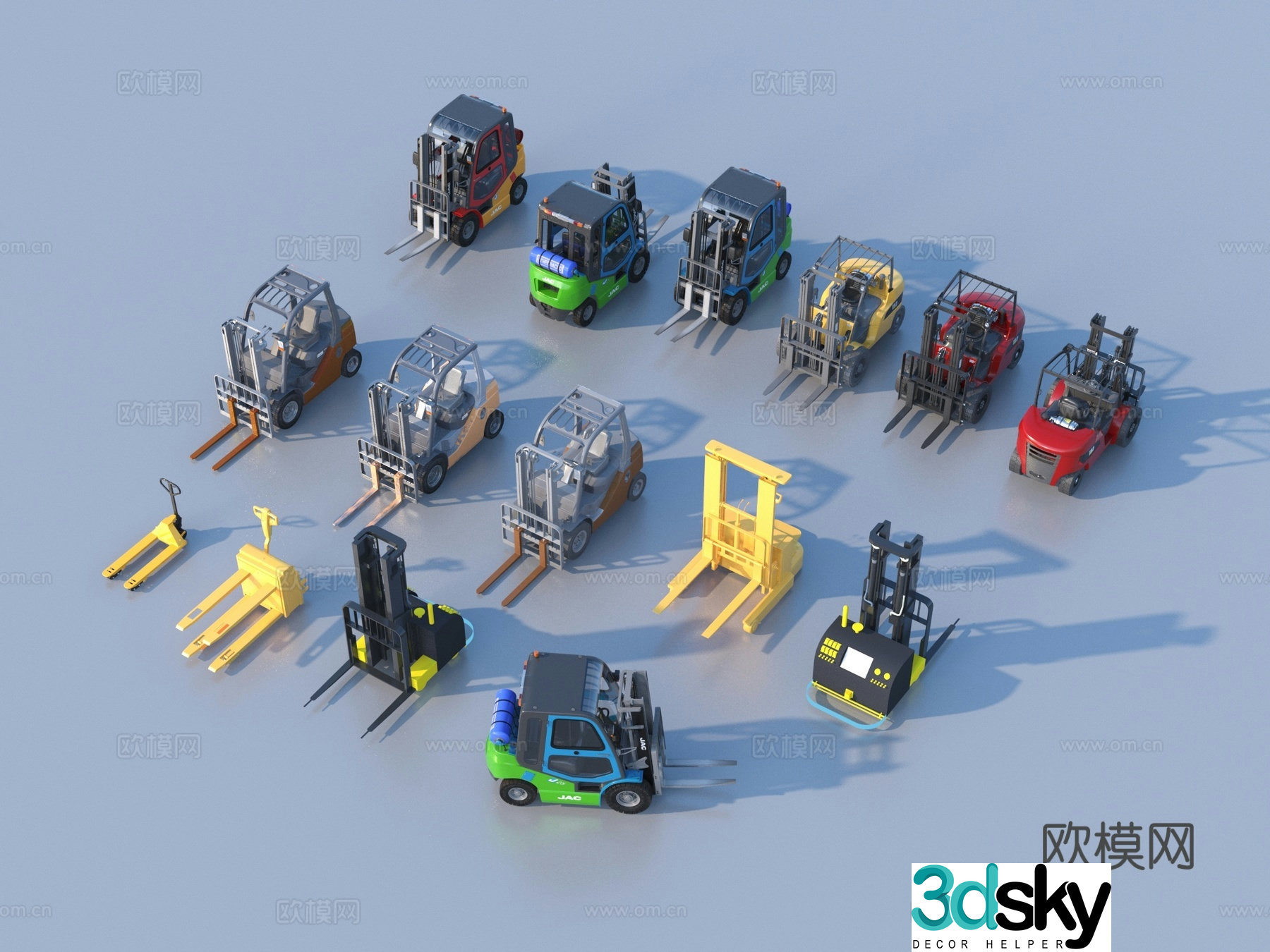 Forklift Pallet Truck Pallet Truck 3D Model