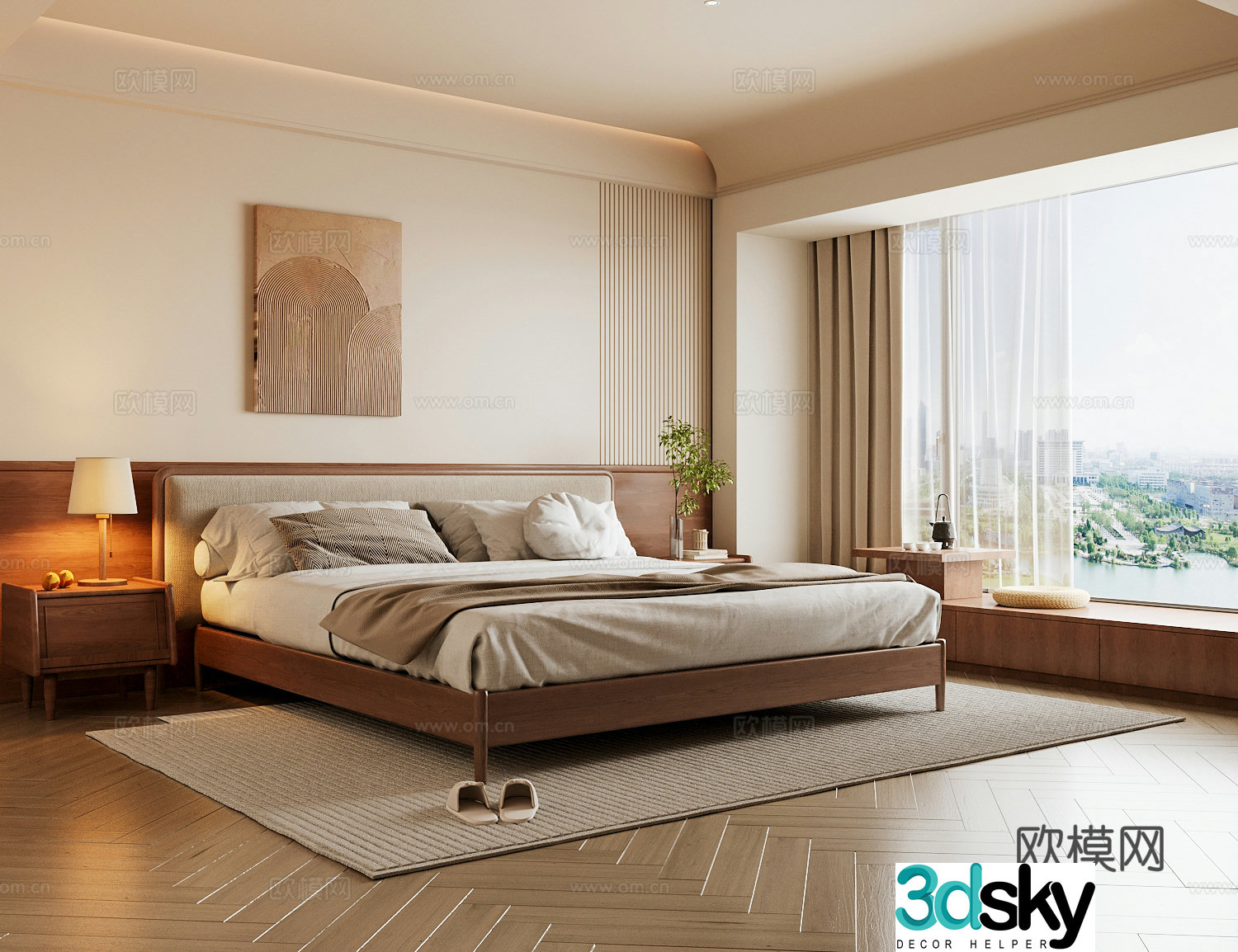 Wasabi Middle Ages Home Bedroom Wasabi Wind Bedroom Secondary Bedroom Master Bedroom Bathroom Window Bedroom 3D Model