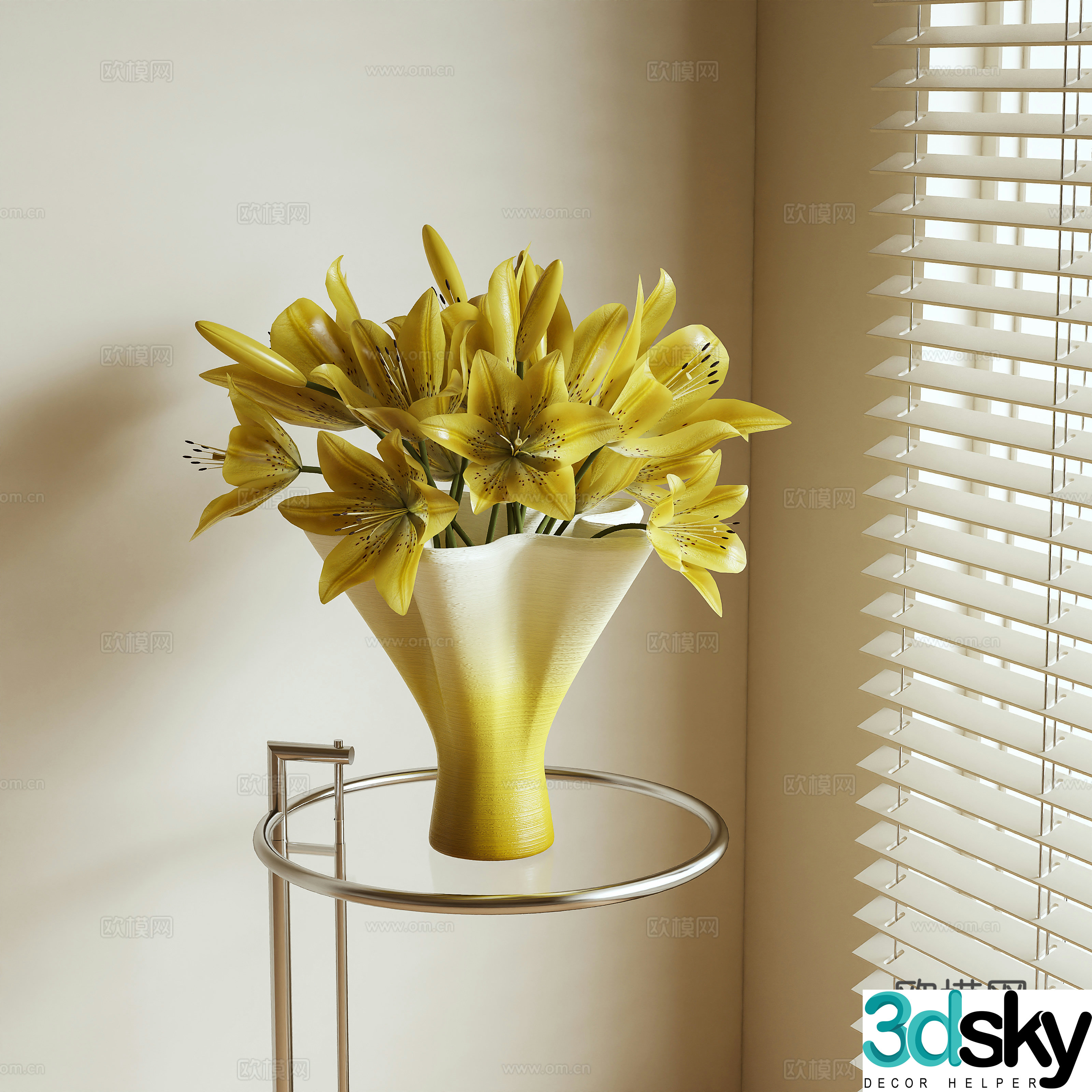 Modern Flower Flower Arrangement Lily 3D Model