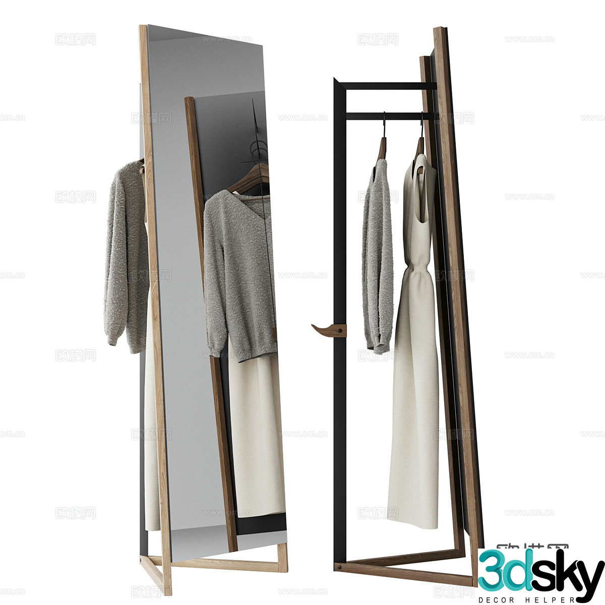 New Chinese dressing mirror 3D model