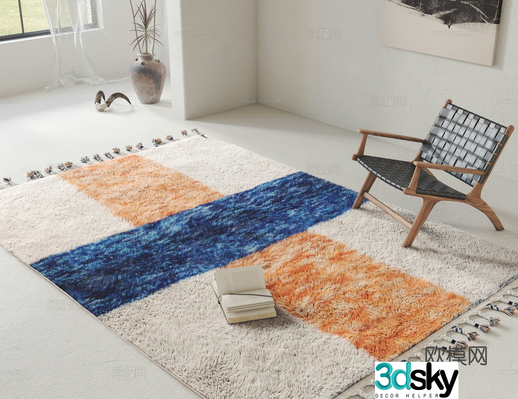 Modern carpet Plush carpet 3d model