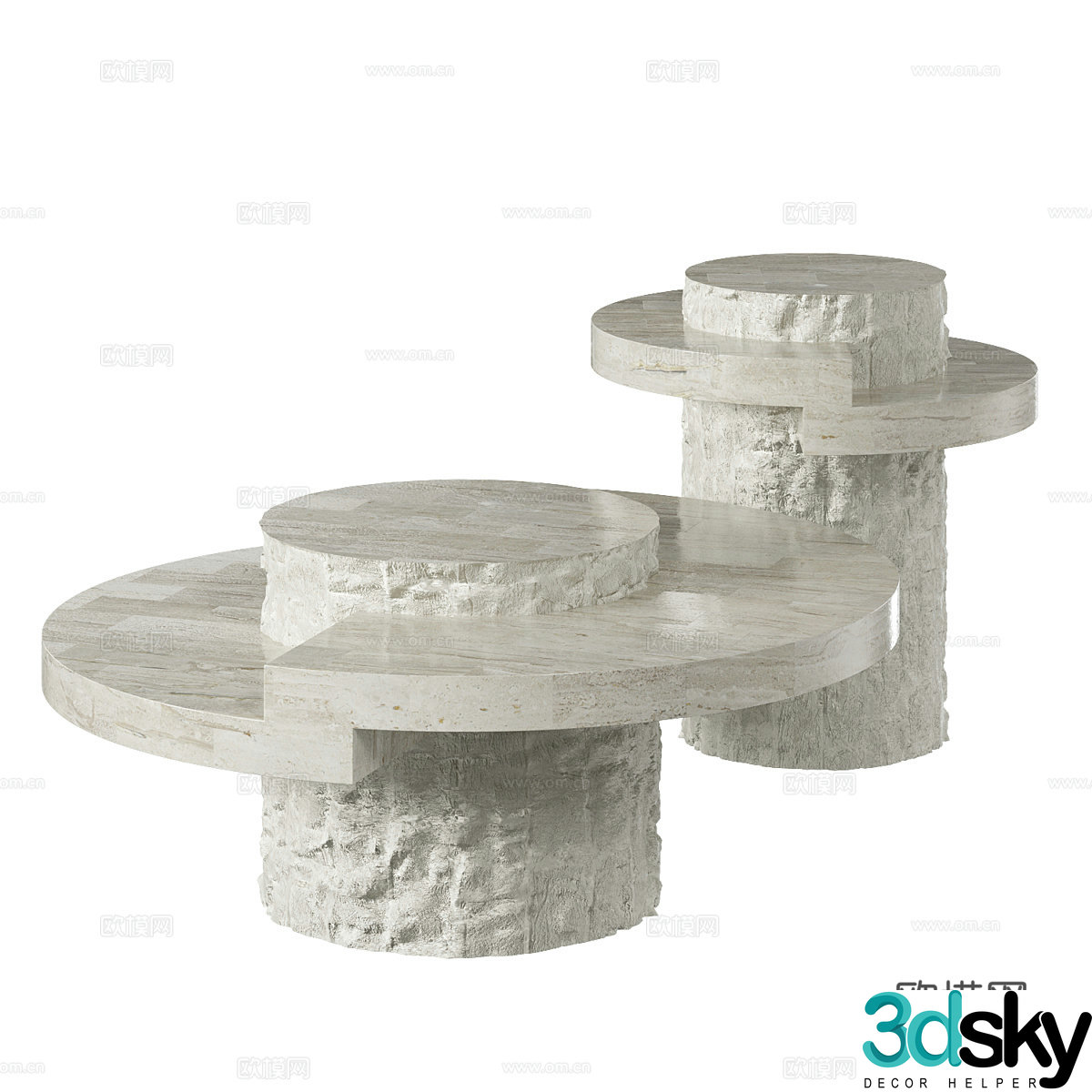 Modern Wasabi TIERRA Coffee Table 3D Model