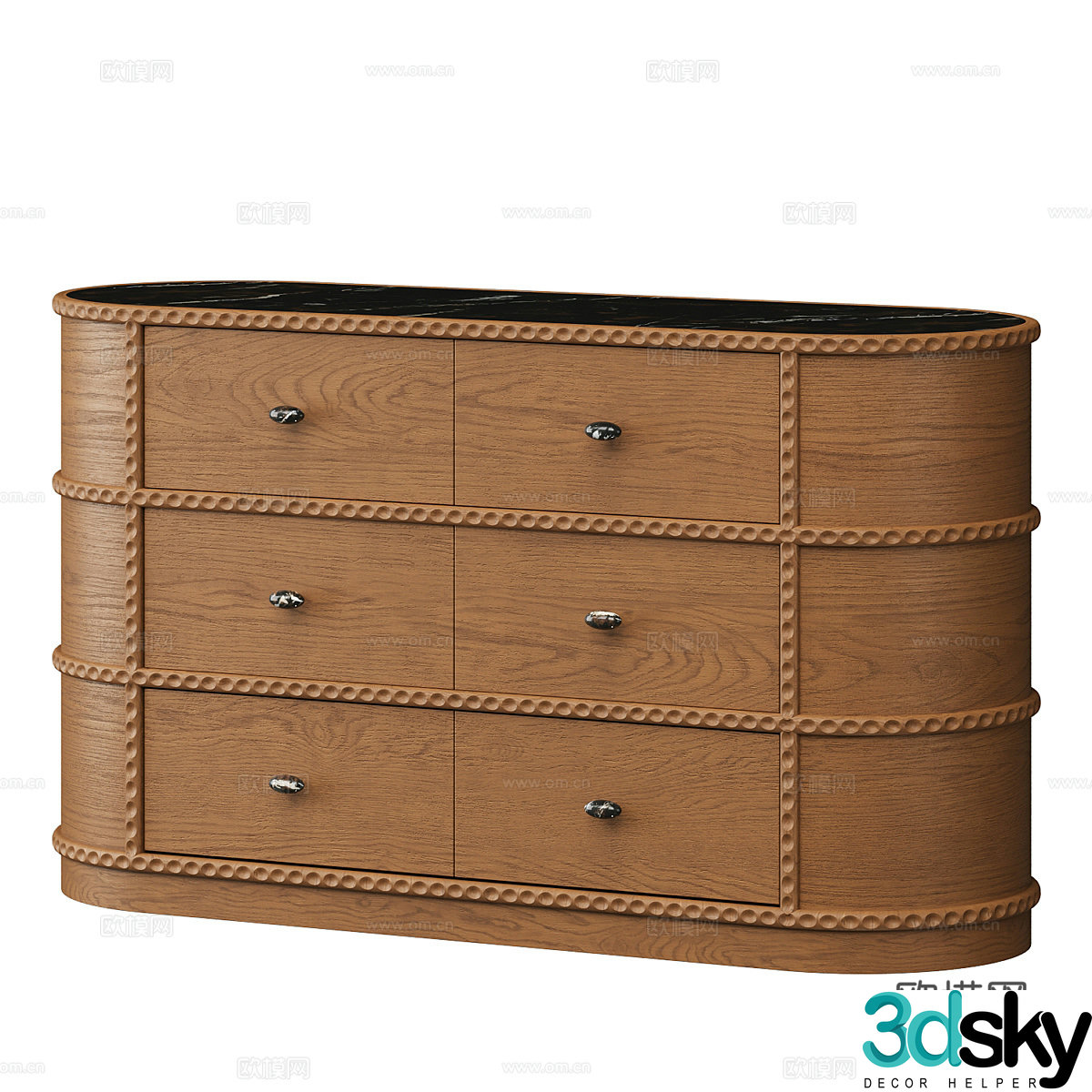 New Chinese style medieval style Sohohome Pietro chest of drawers 3d model