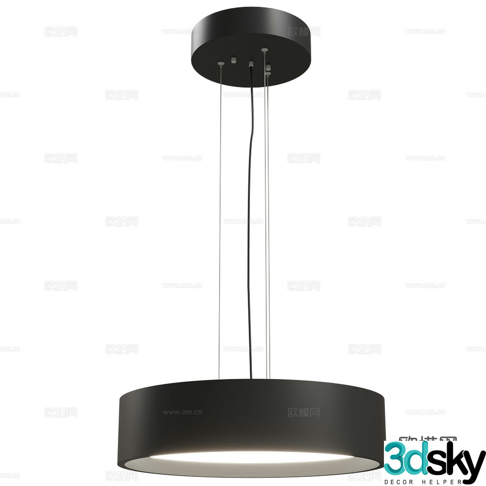 Modern Italian minimalist decorative chandelier 3d model