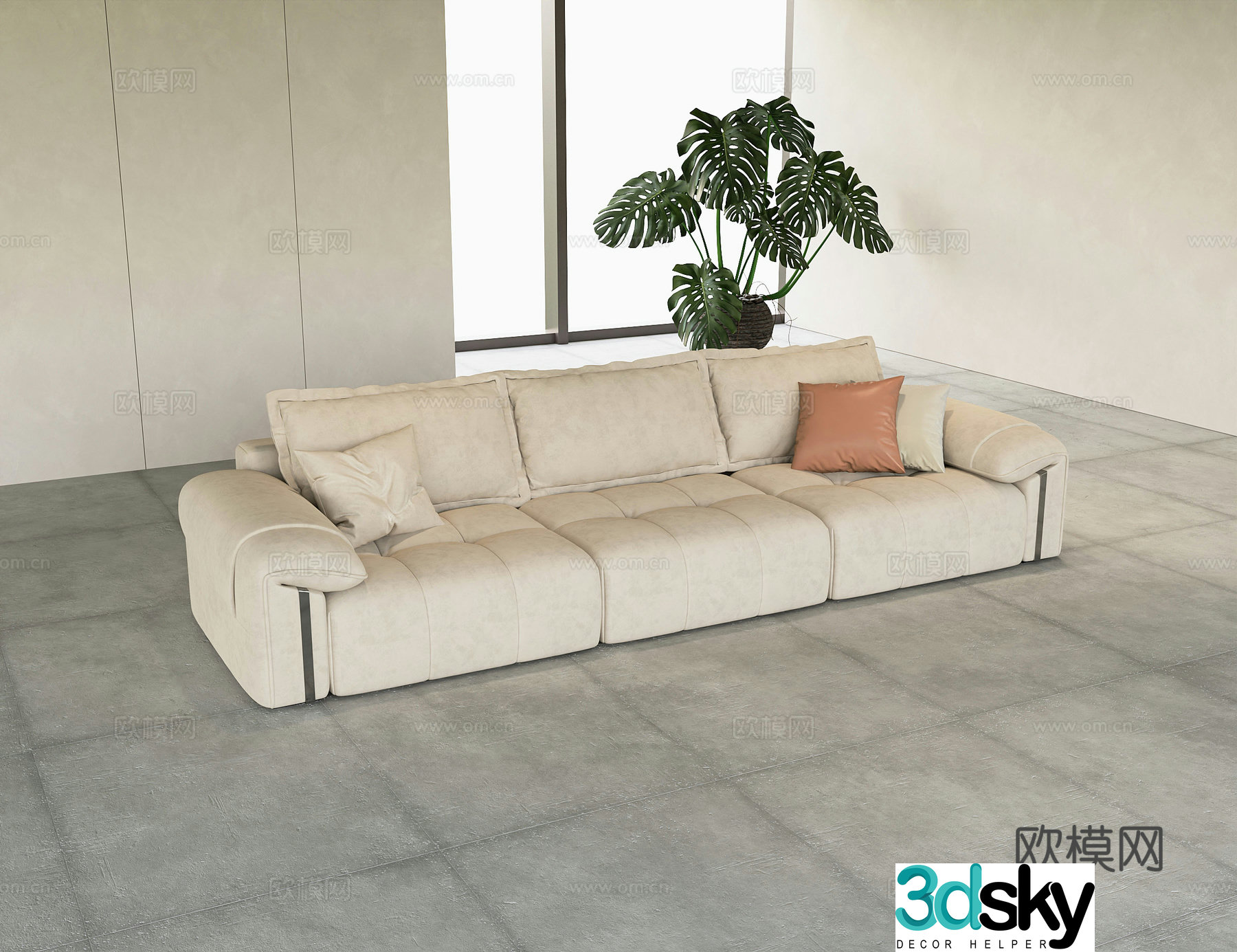 Modern Italian sofa 3d model