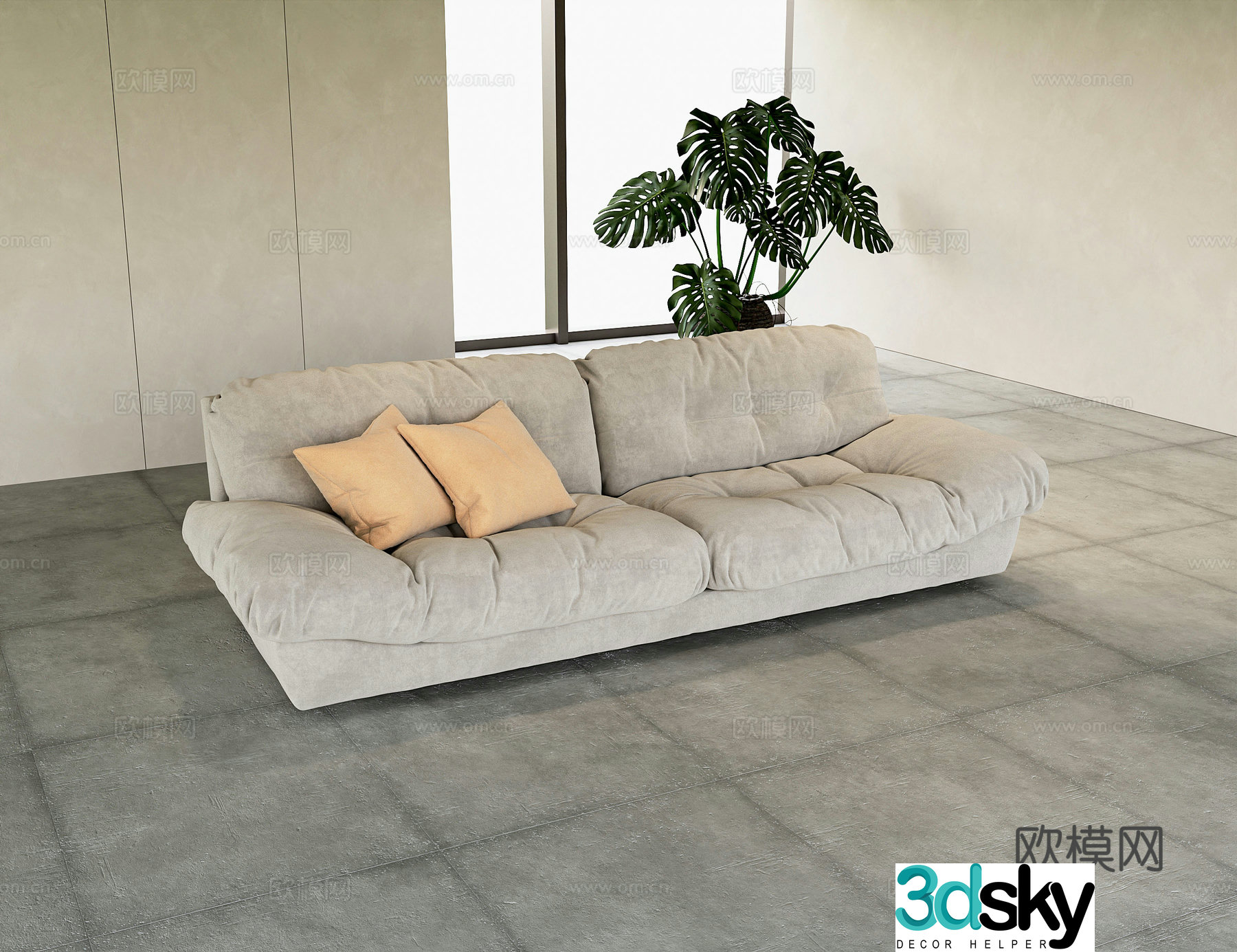 Modern Italian sofa 3d model