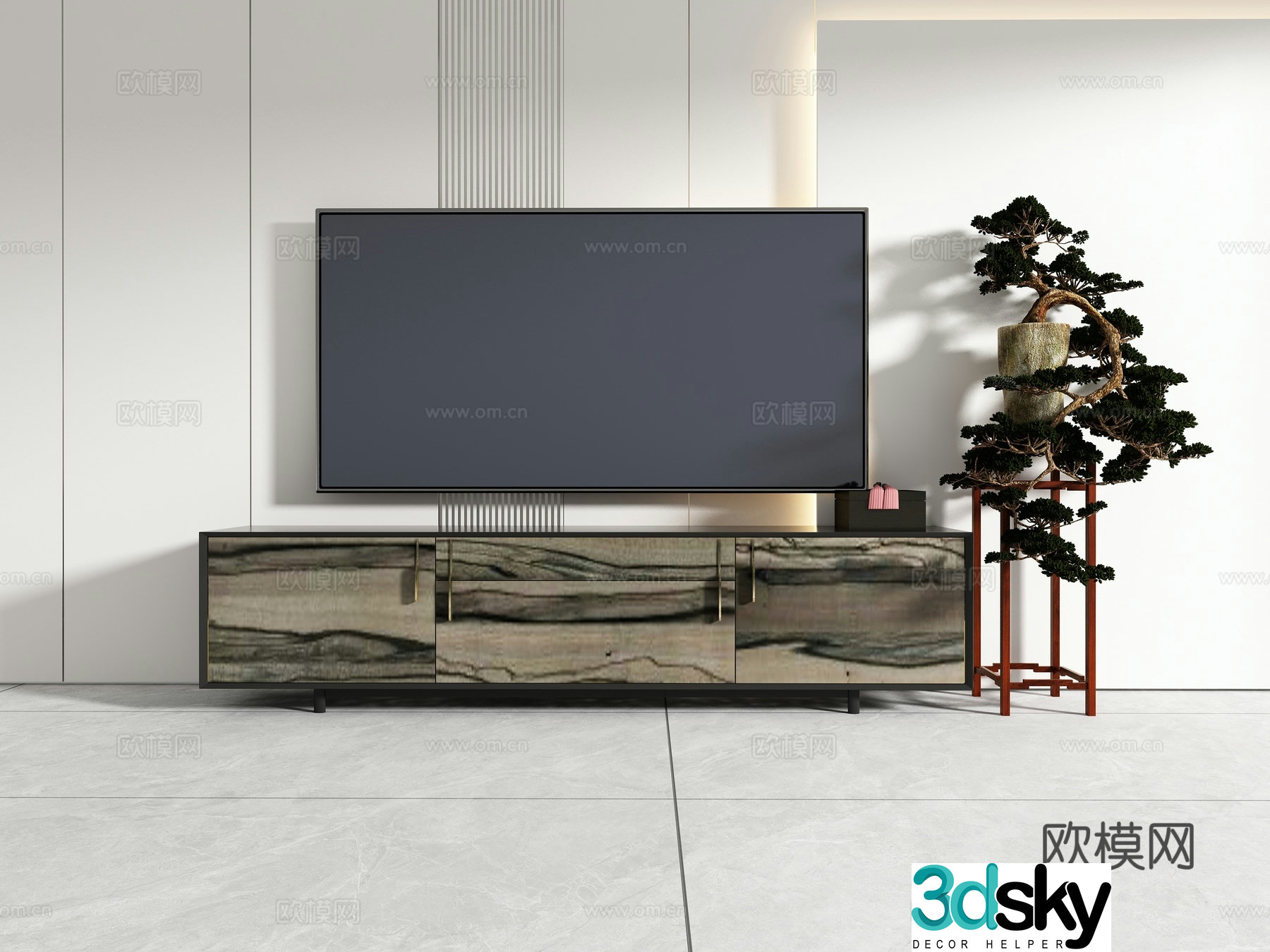 Chinese TV cabinet 3D model