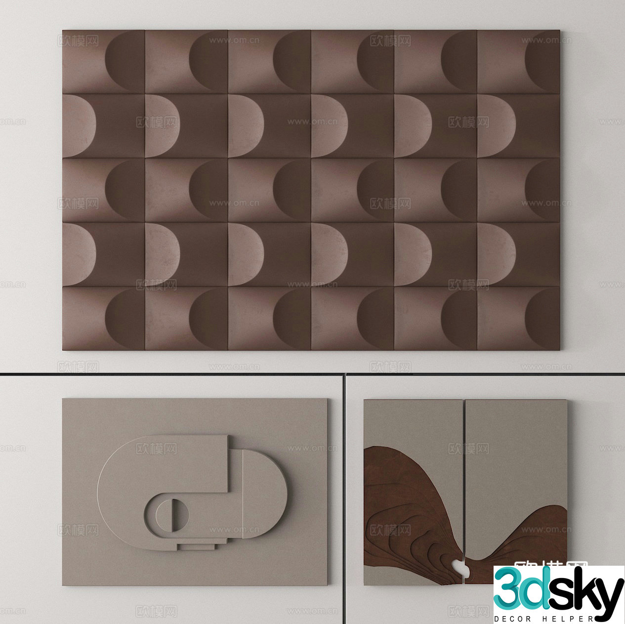 Three-dimensional paintings wall decorations 3D model