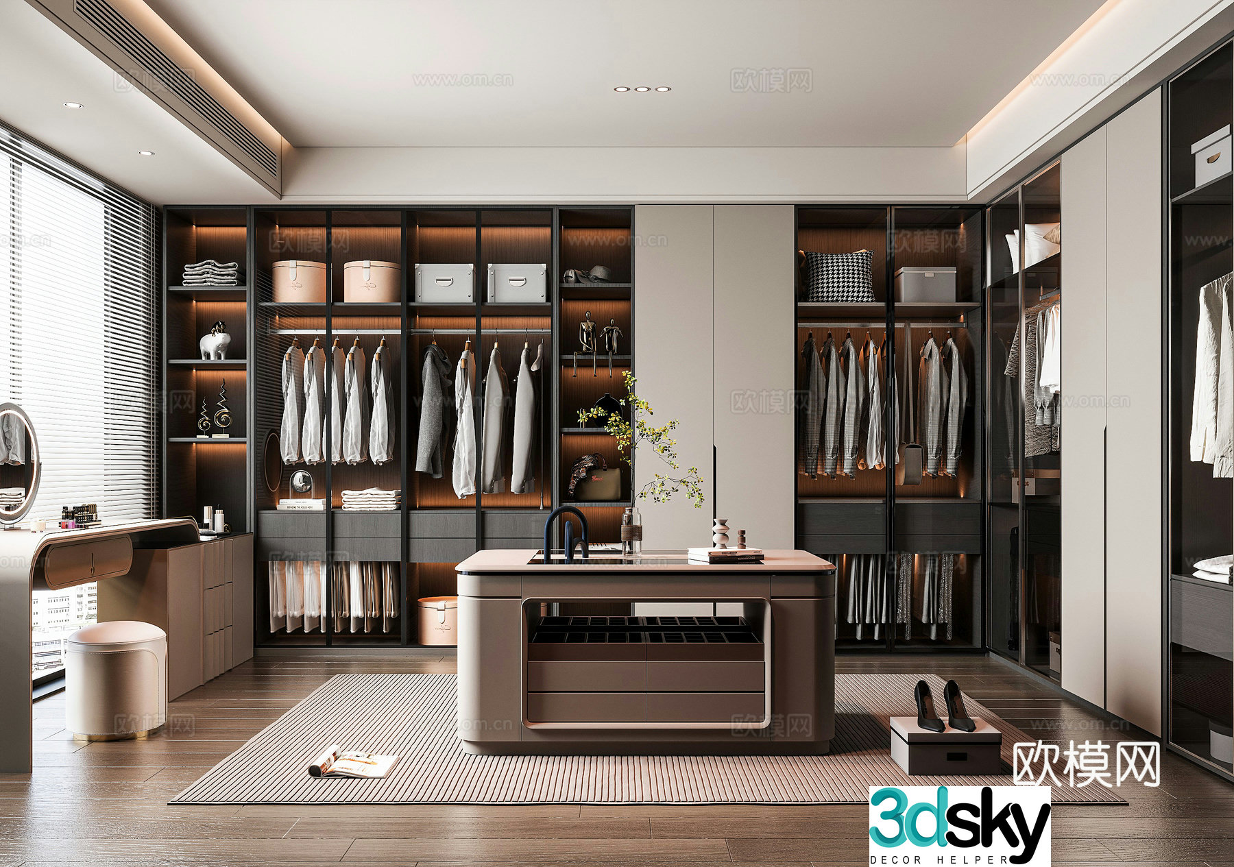 Modern cloakroom 3d model